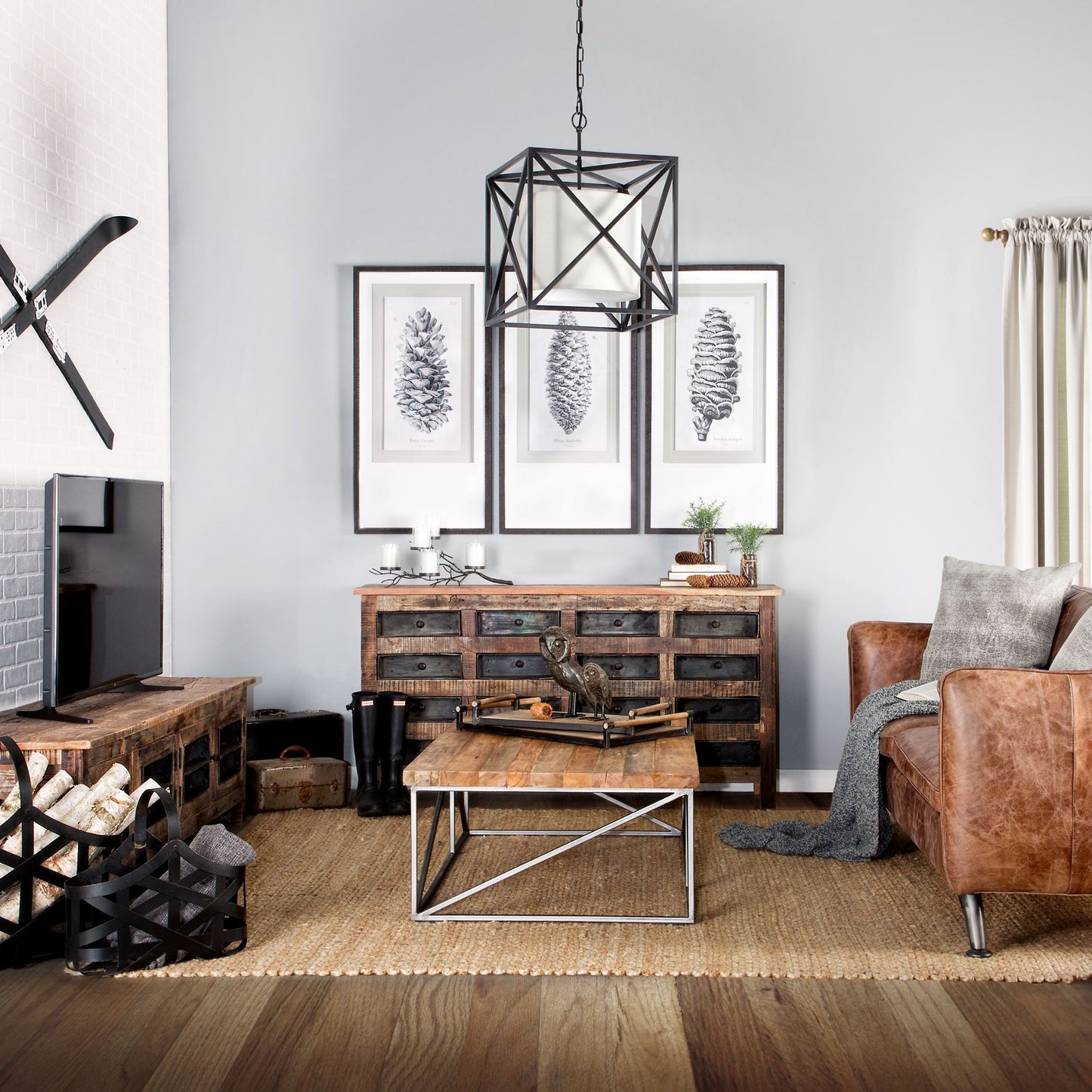 Wilton II Reclaimed Wood and Metal Media Console