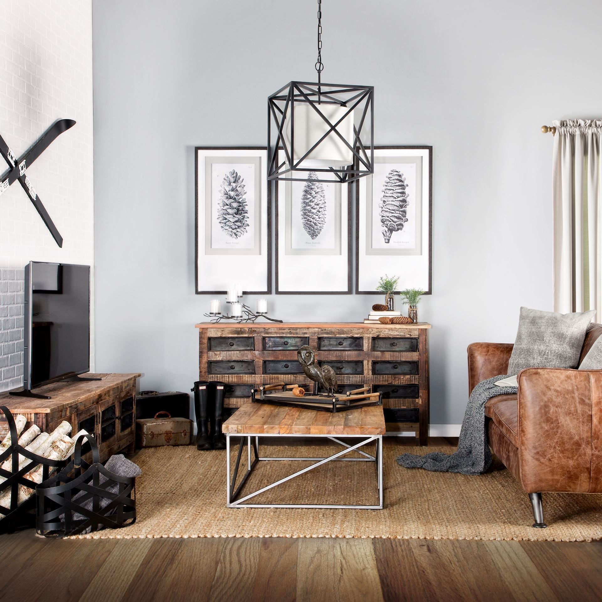Wilton II Reclaimed Wood and Metal Media Console