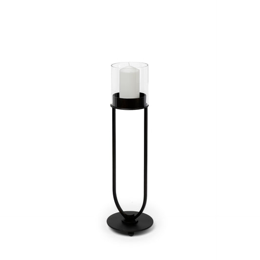 Salah I Small Black Iron Table Candle Holder
