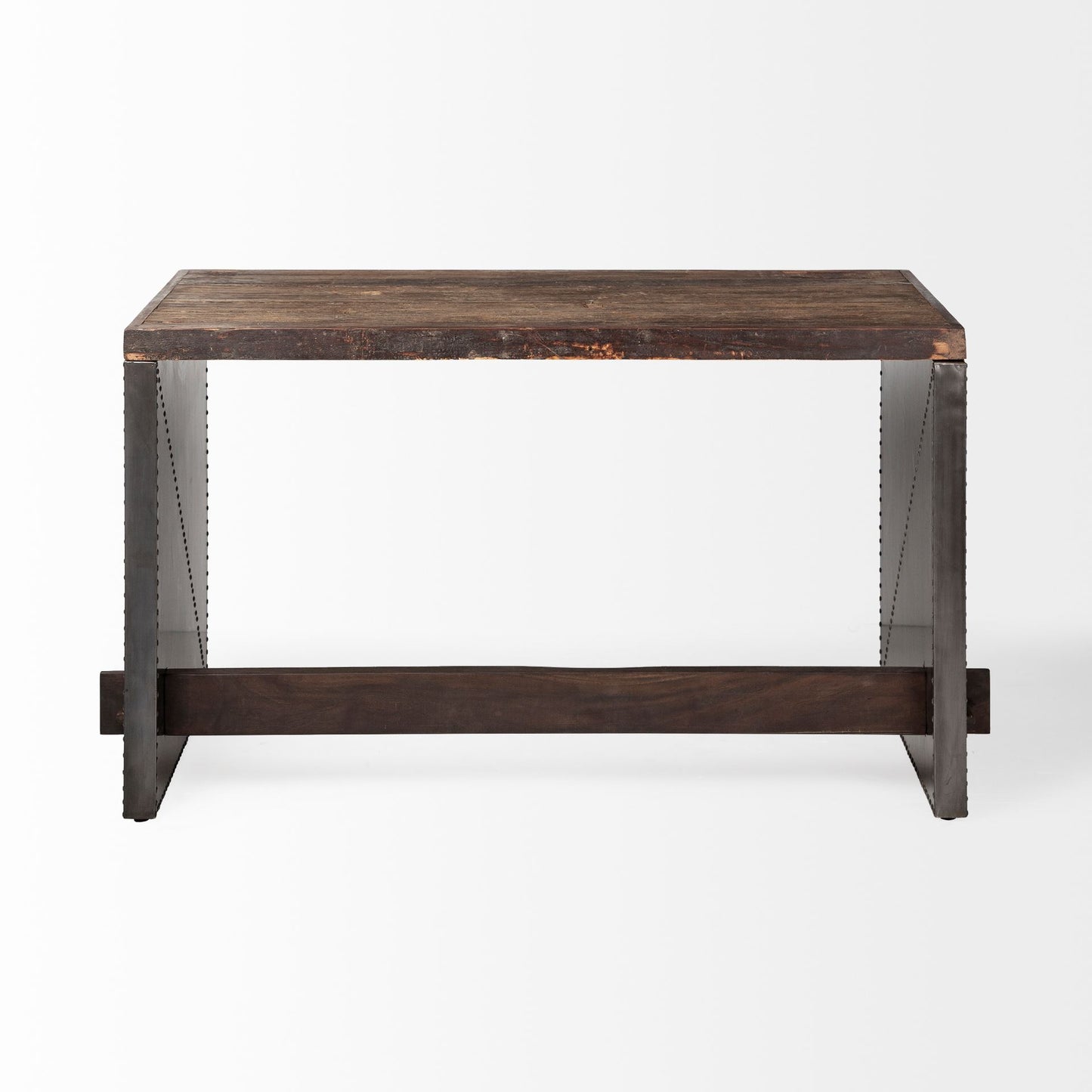Orwell Office Desk Brown Wood | Black Metal - office