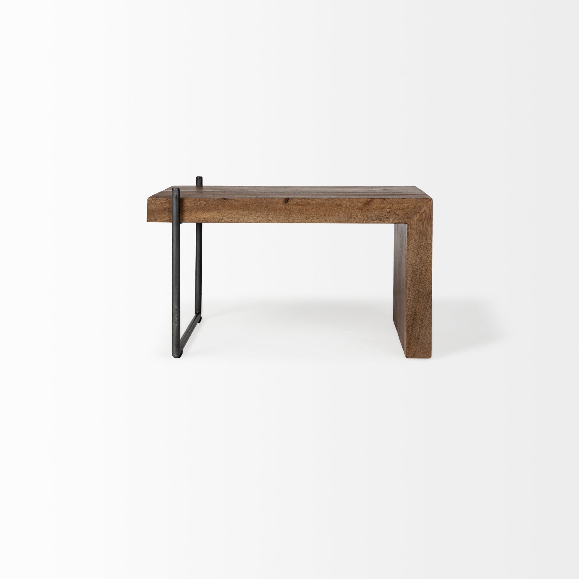 Maddox Coffee Table Brown Wood | Black Metal - coffee-tables