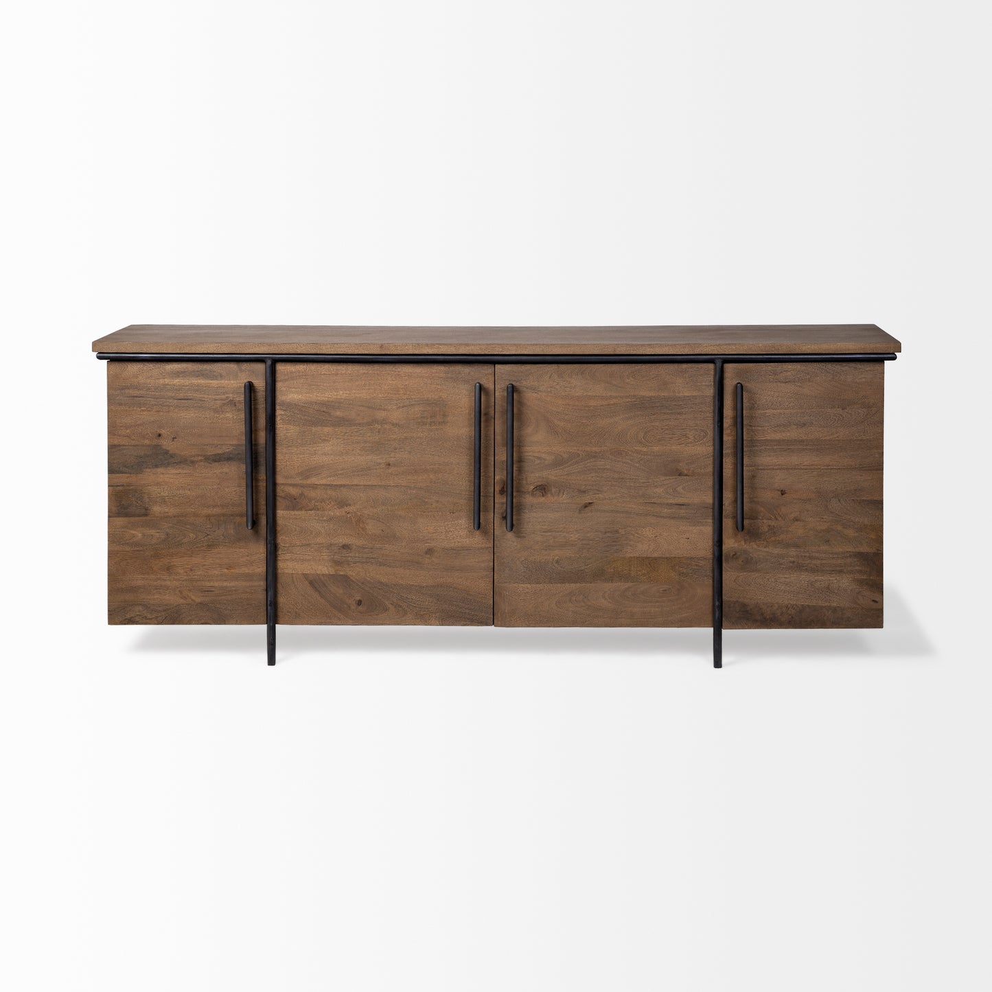 Maddox Sideboard Brown Wood | Black Metal - sideboards-and-buffets