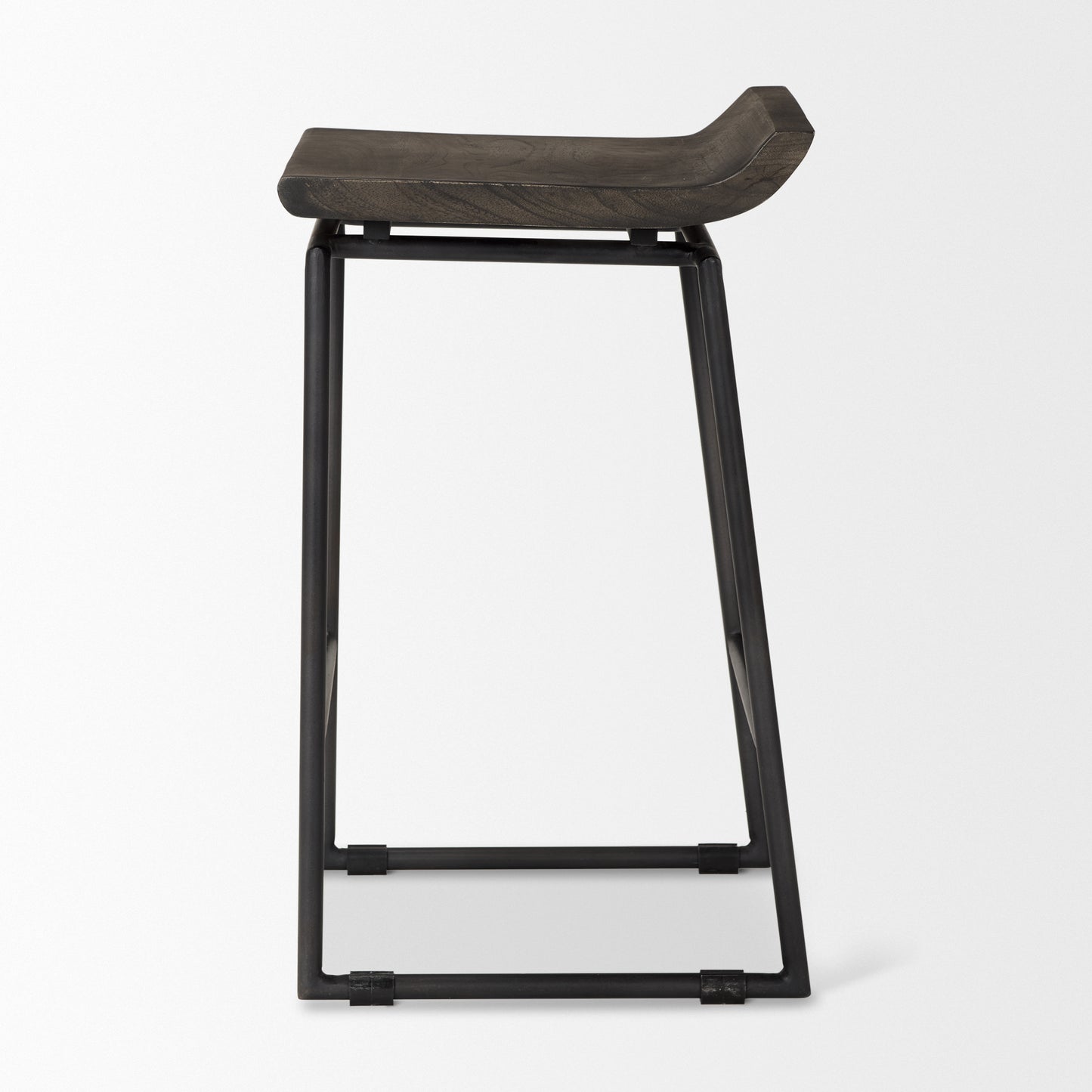 Givens Bar Counter Stool Black Wood | Black Metal | Counter - bar-stools