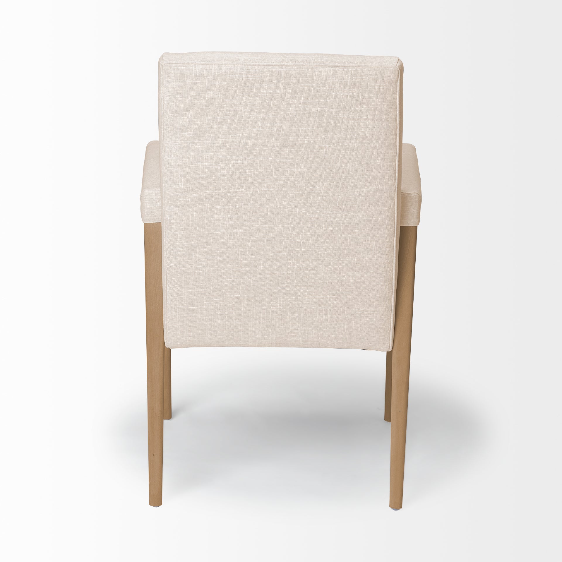 Palisades Dining Chair Cream | Light Brown Wood | Armed - dining-chairs