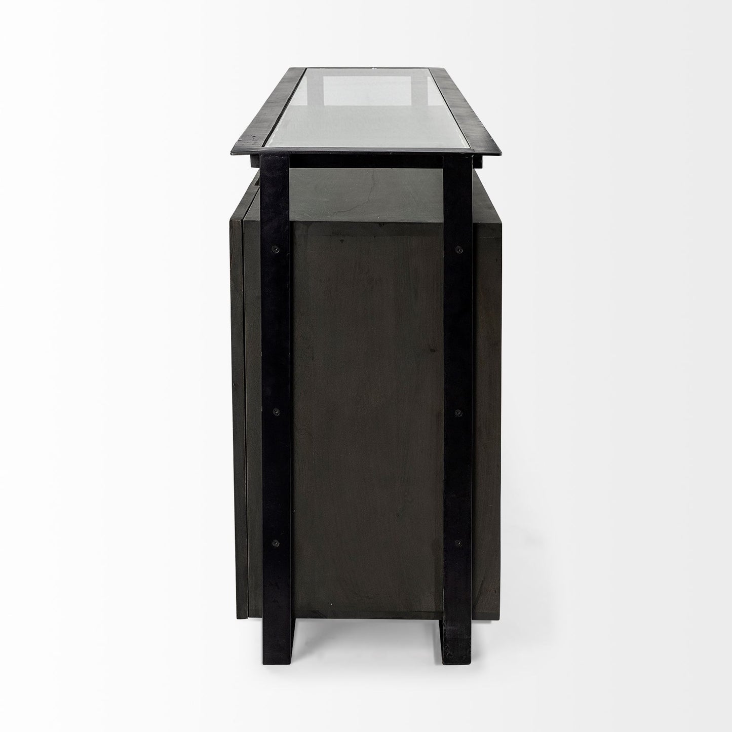 Vidro Sideboard Gray Wood | Glass - sideboards-and-buffets