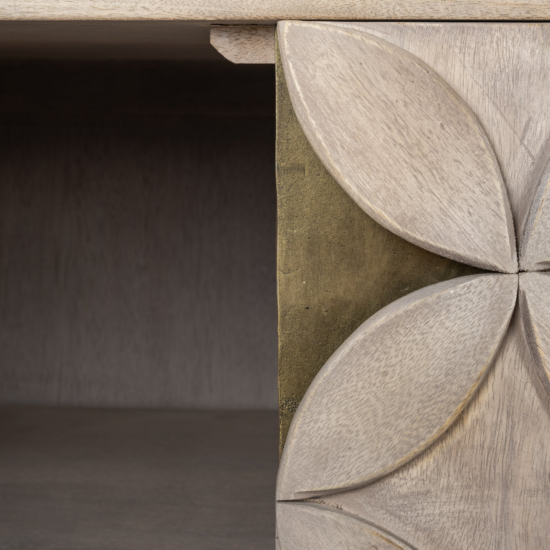 Excelsior Sideboard Brown Wood | Gold Metal - sideboards-and-buffets