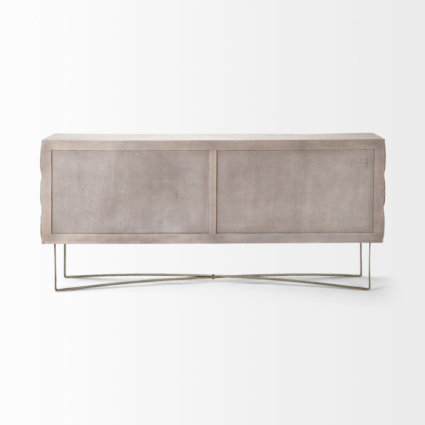 Excelsior Sideboard Brown Wood | Gold Metal - sideboards-and-buffets