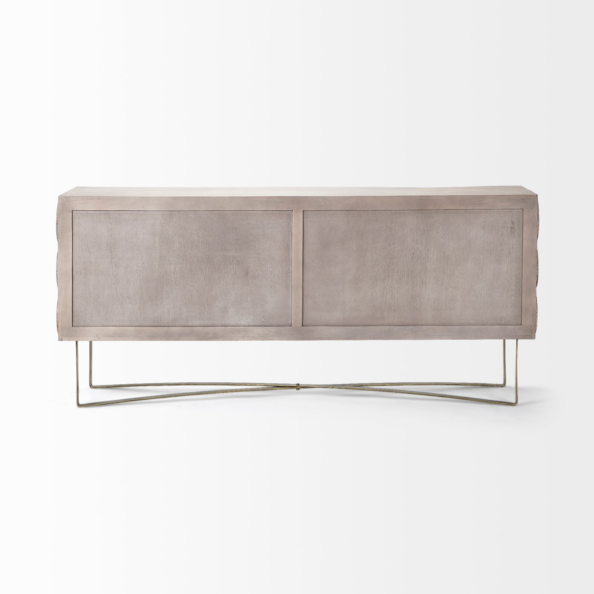 Excelsior Sideboard Brown Wood | Gold Metal - sideboards-and-buffets