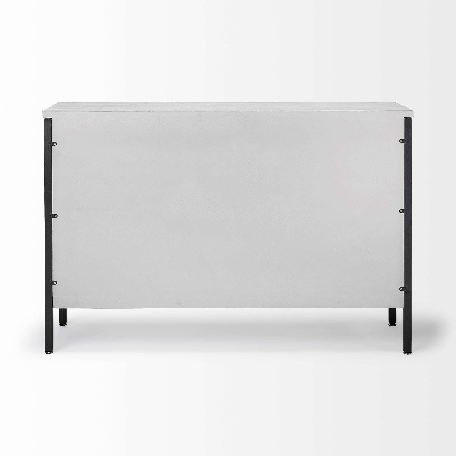 Savannah Gray Accent Cabinet 3 Door White | Gray Metal | 3 Door - acc-chest-cabinets