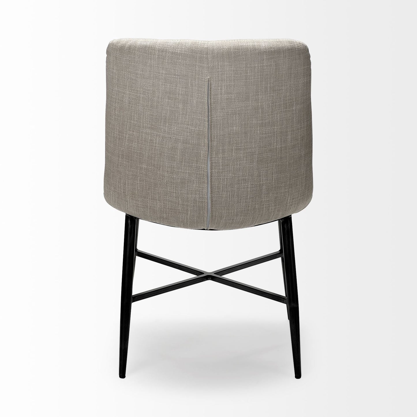 Barrow Dining Chair Beige Fabric | Black Metal - dining-chairs