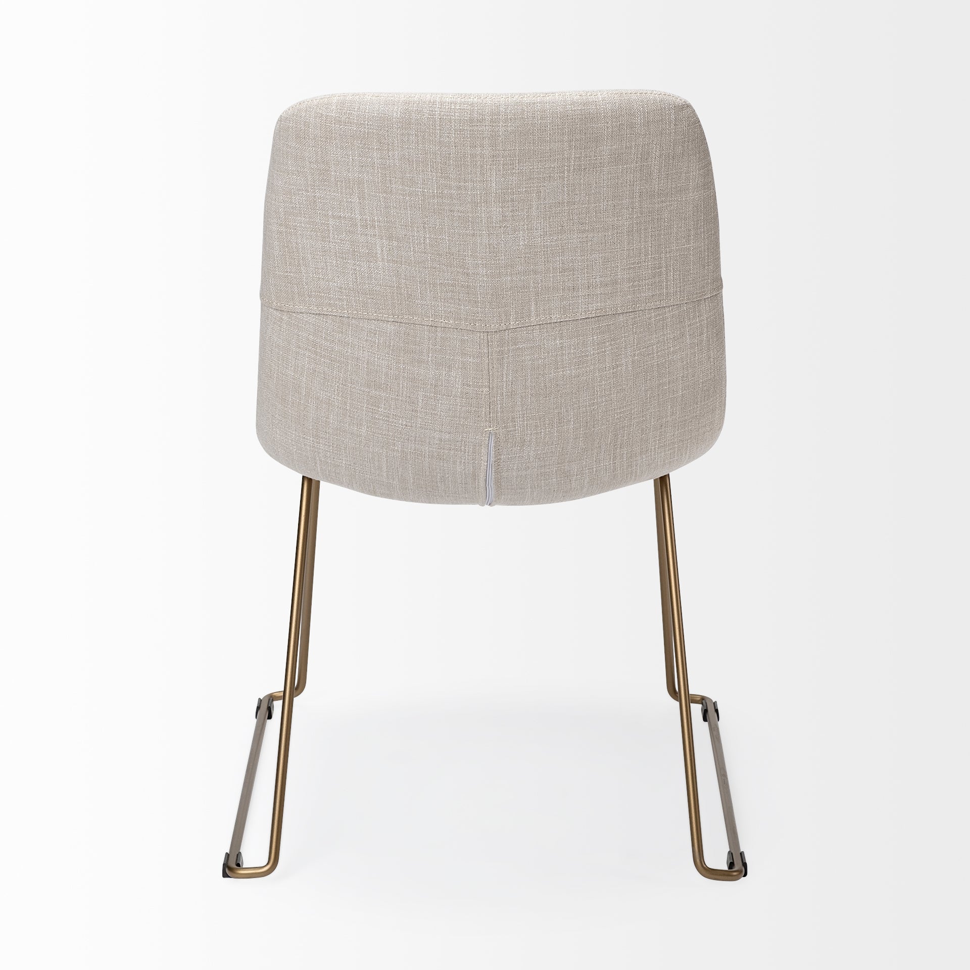 Sawyer Dining Chair Beige Fabric | Gold Metal (Side Chair) - dining-chairs