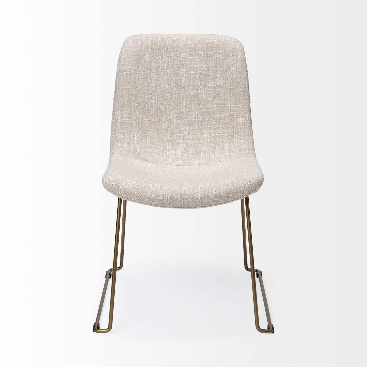 Sawyer Dining Chair Beige Fabric | Gold Metal (Side Chair) - dining-chairs