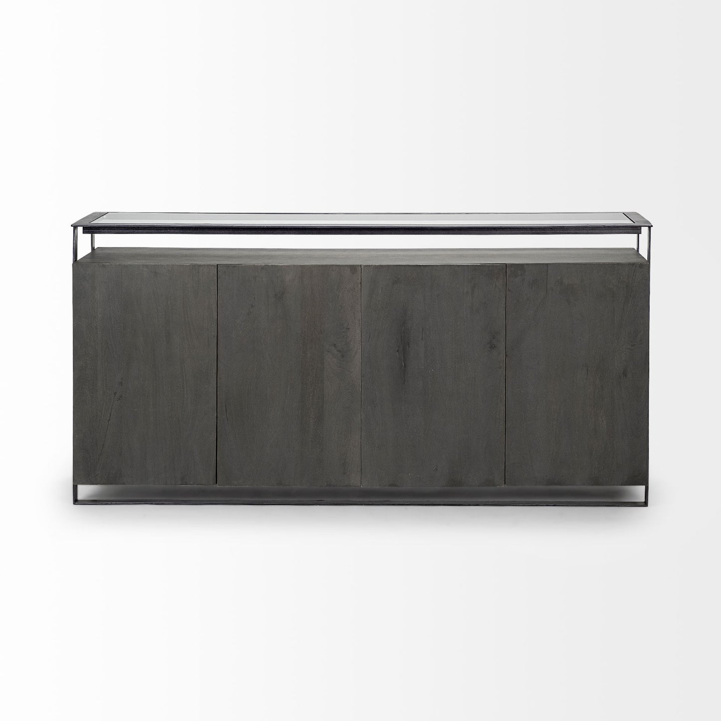 Vidro Sideboard Gray Wood | Glass - sideboards-and-buffets