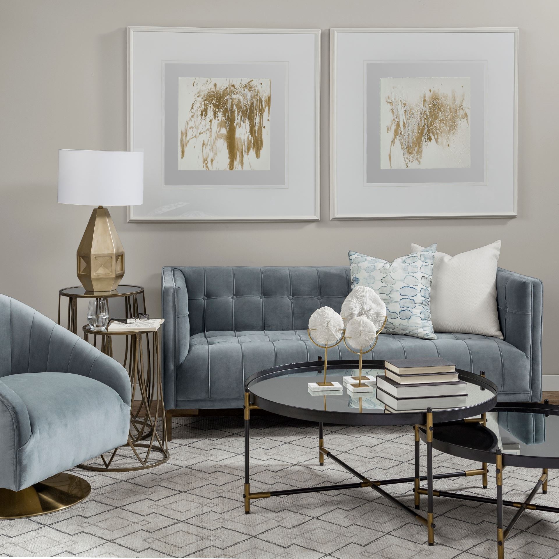 Room Ideas Gray Sofa With Accent Chairs Curved Front Ash Gray Sofa