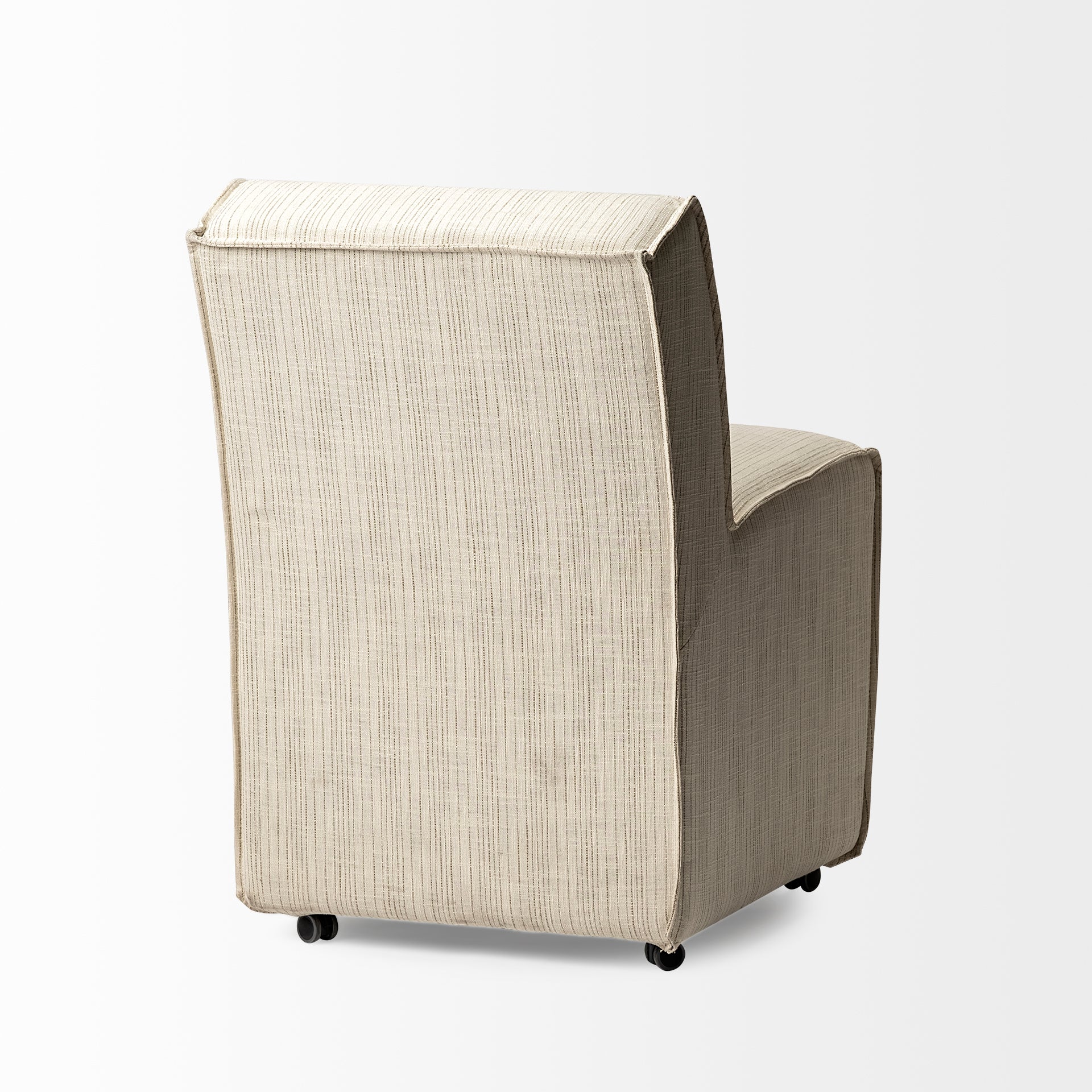 Damon Dining Chair Cream with Taupe Stripe Fabric - dining-chairs