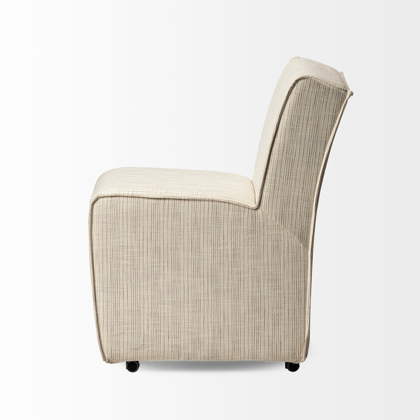 Damon Dining Chair Cream with Taupe Stripe Fabric - dining-chairs