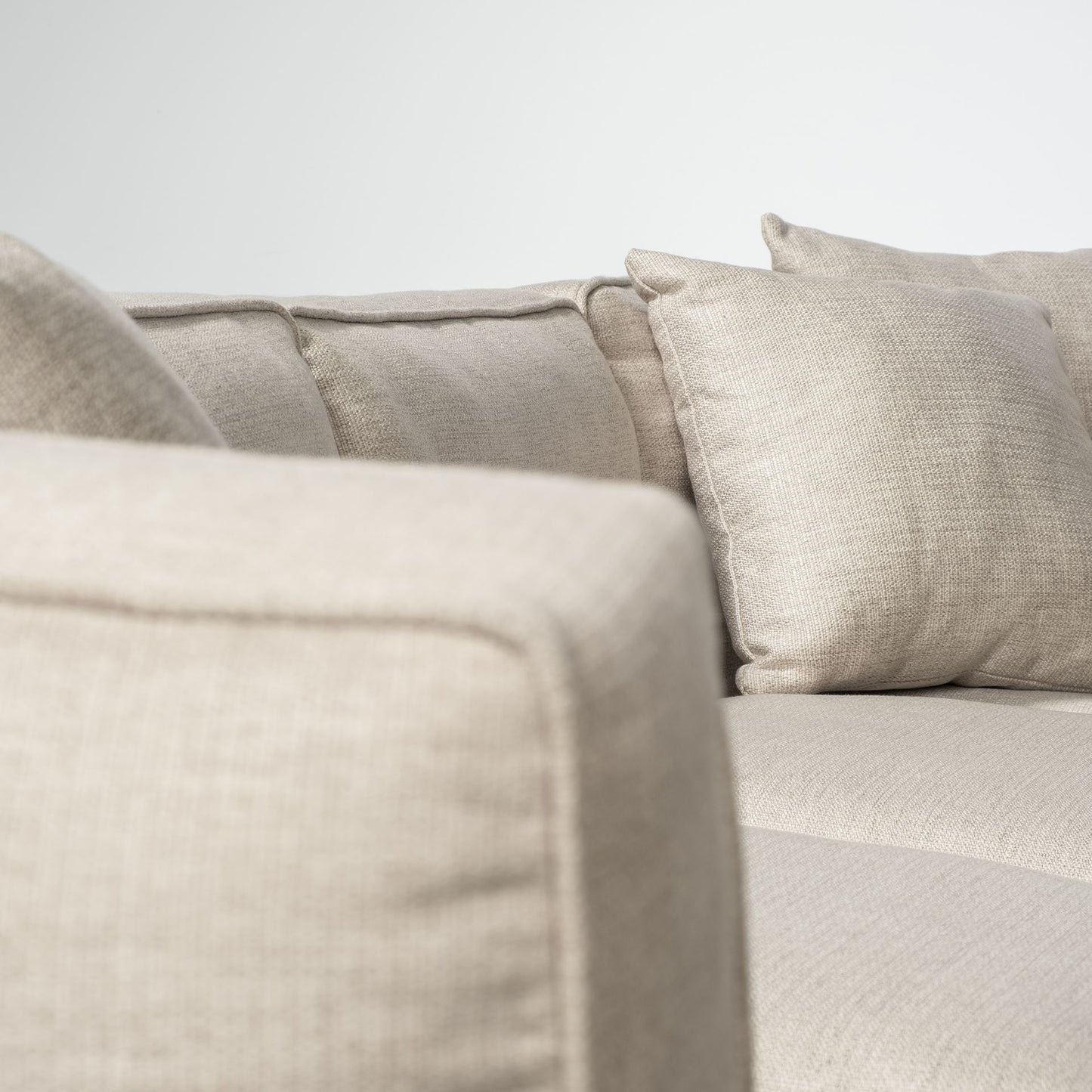 Denali III Beige Upholstered Wooden Frame Sectional