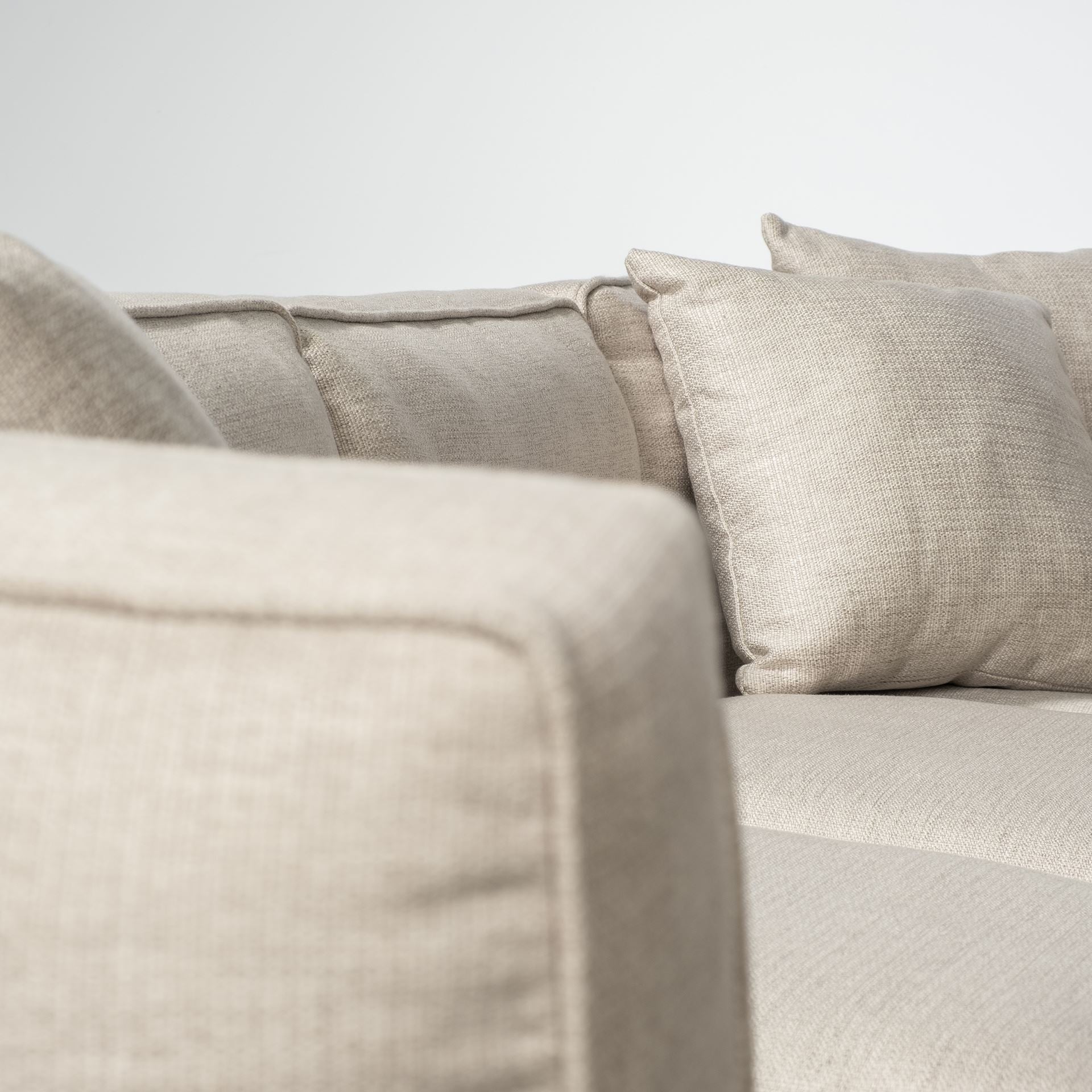 Denali III Beige Upholstered Wooden Frame Sectional