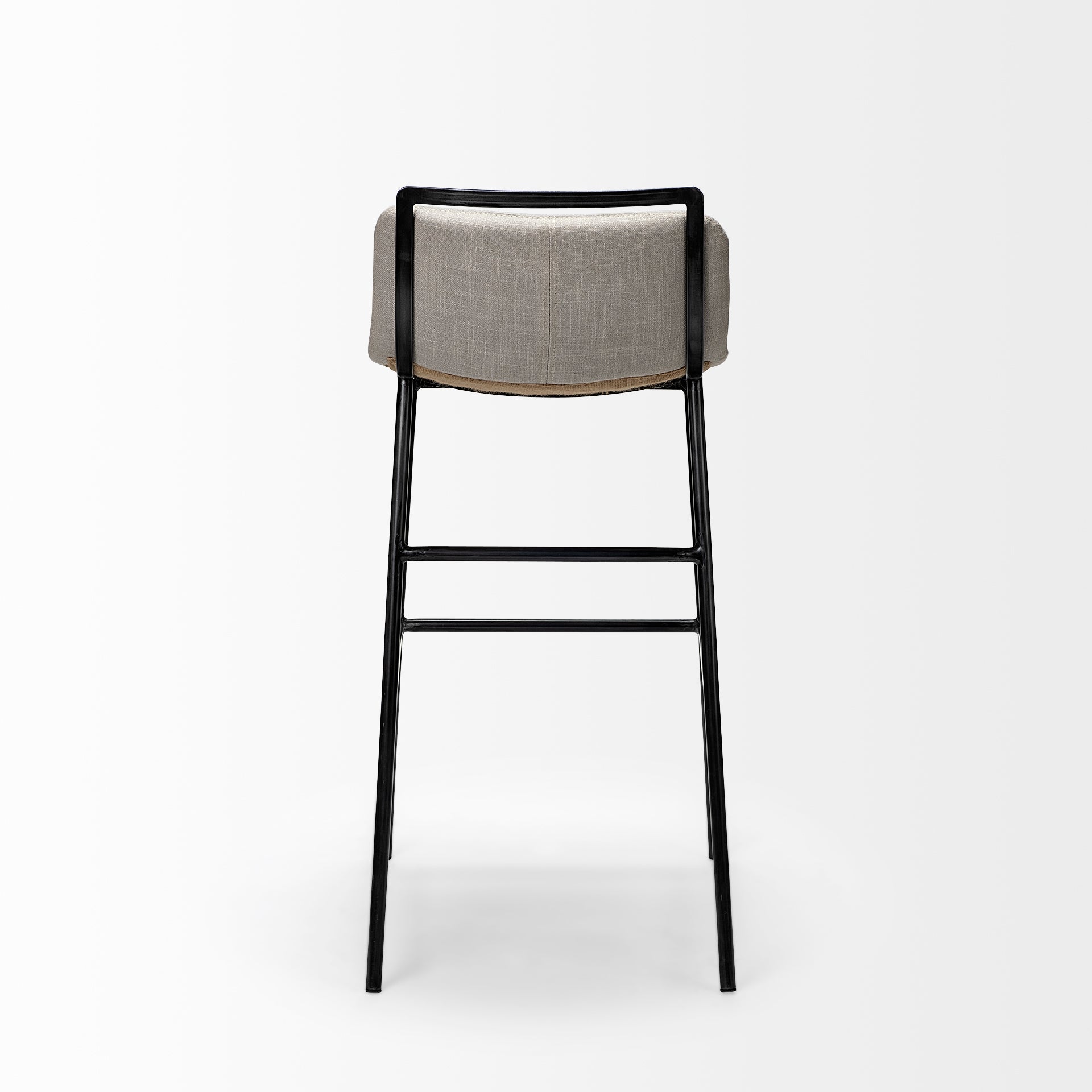 Kavalan Upholstered Seat Bar Counter Stool Beige Fabric | Gray Metal | Counter - bar-stools