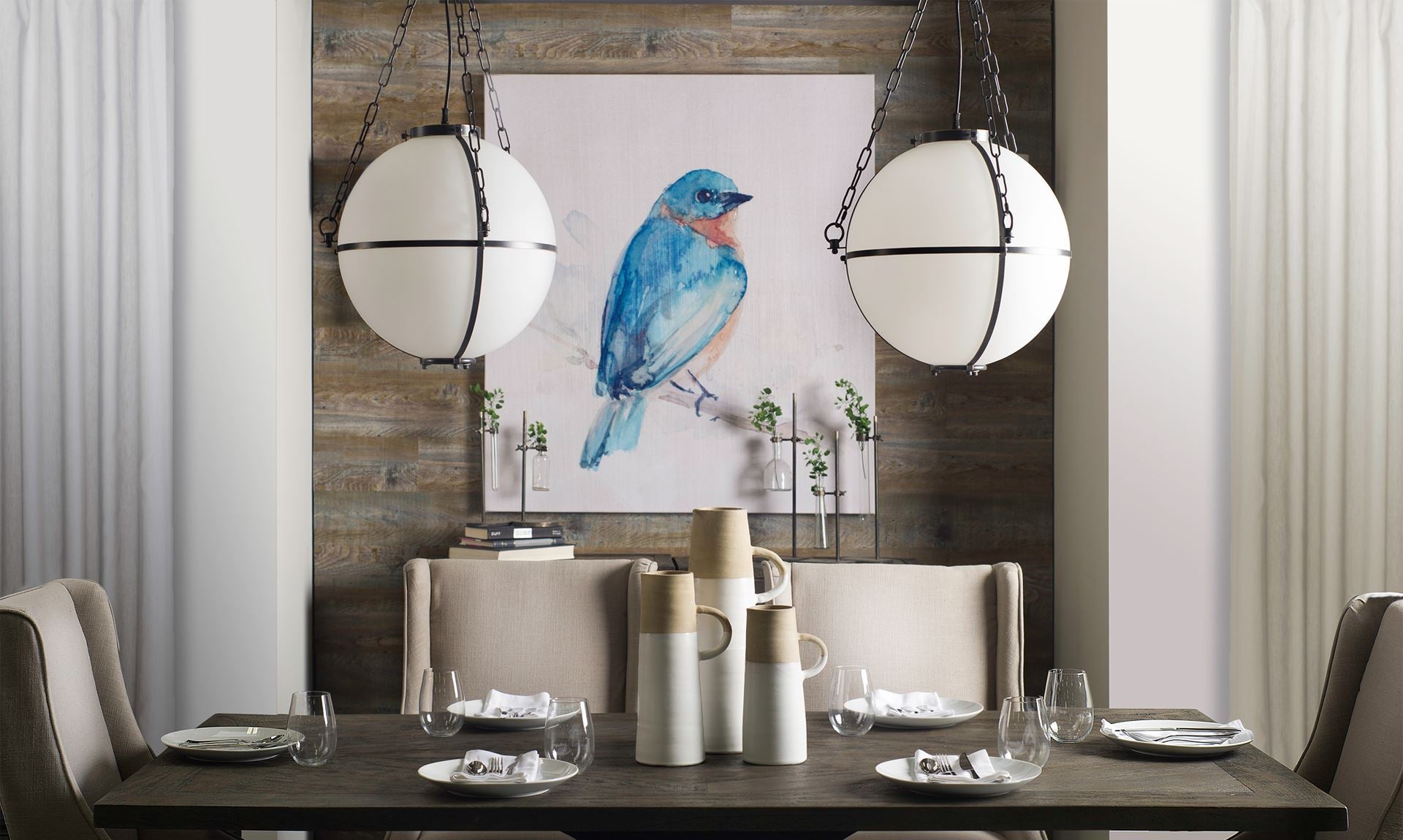 Maxton Dining Table Dark Brown Wood | Dark Gunmetal - dining-table