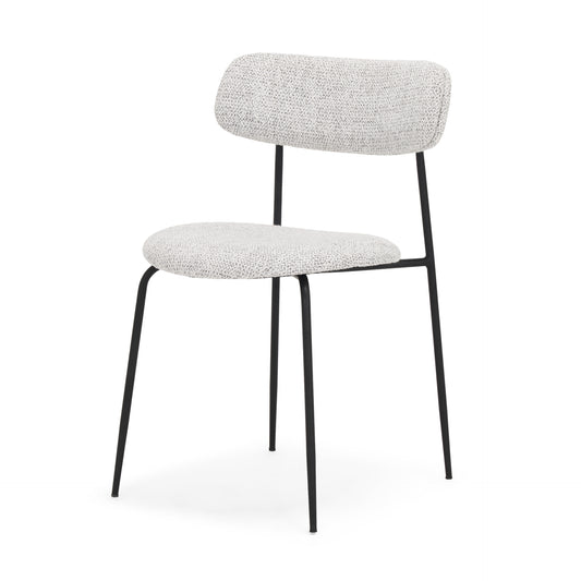 Casey Dining Chair Black Metal | Gray Fabric