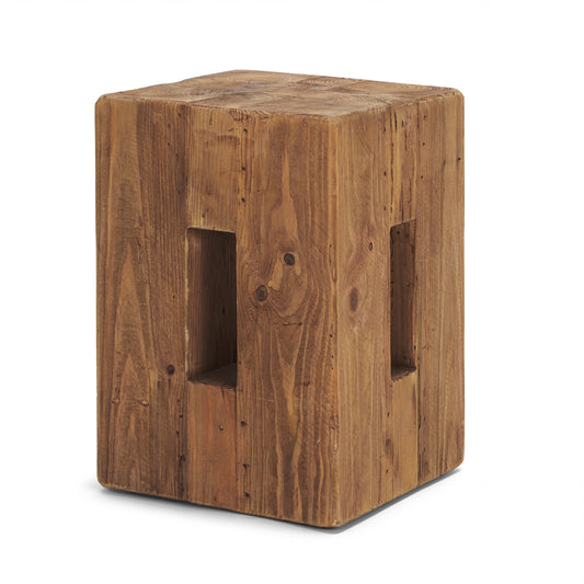 Waylon Stool Recycled Pine - ottoman-and-poufs