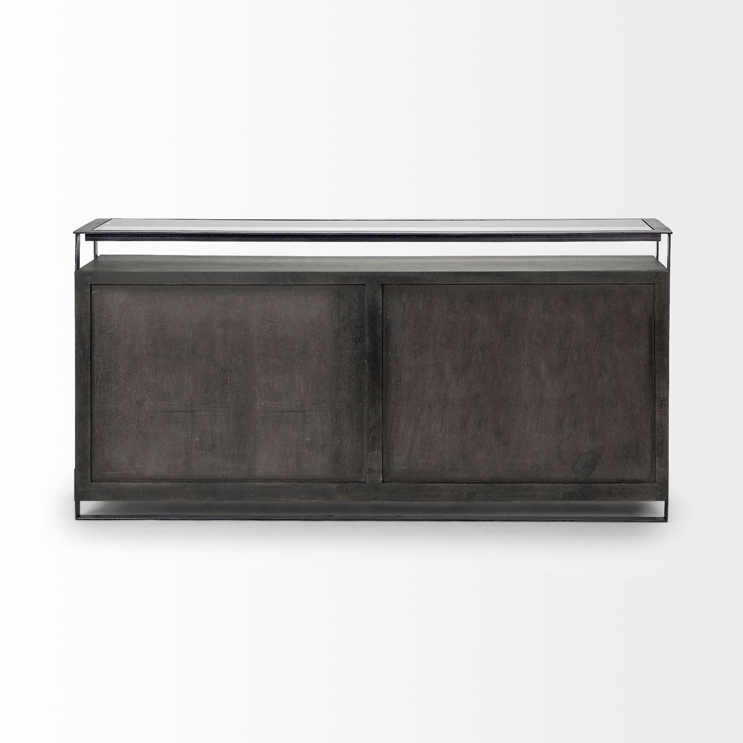 Vidro Sideboard Gray Wood | Glass - sideboards-and-buffets