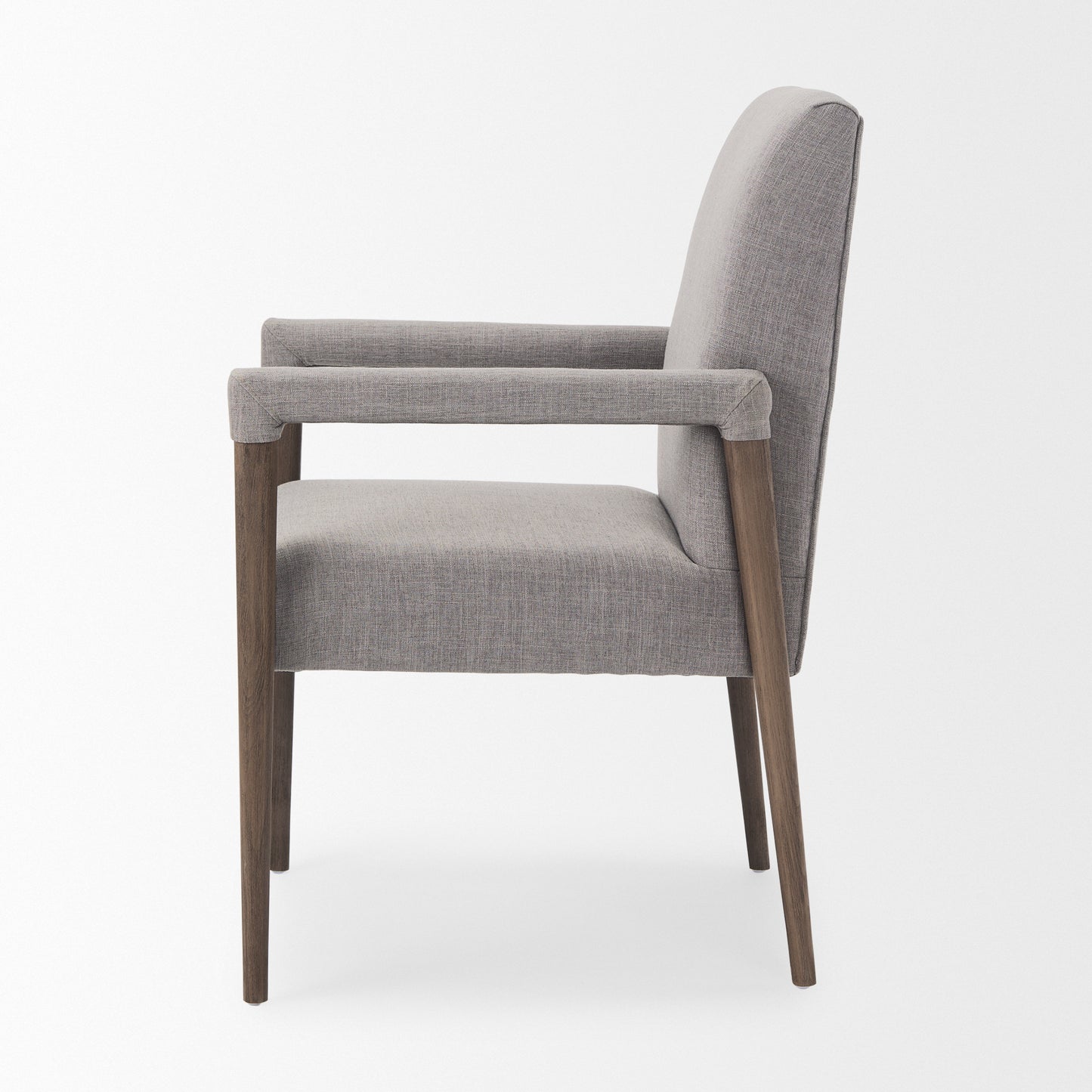 Palisades Dining Chair Gray | Brown Wood | Armed - dining-chairs