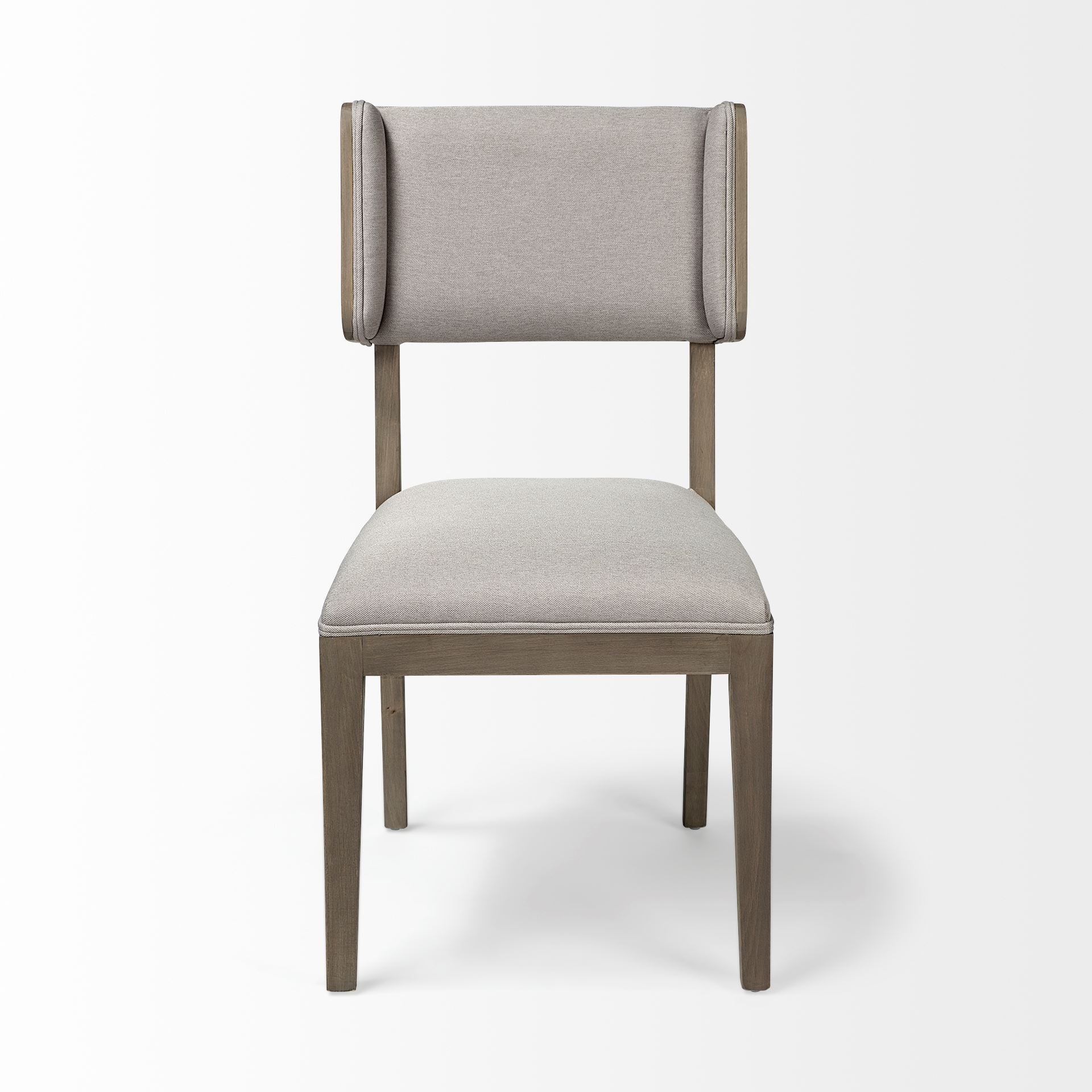 Tenton Dining Chair Gray Fabric | Gray Wood - dining-chairs