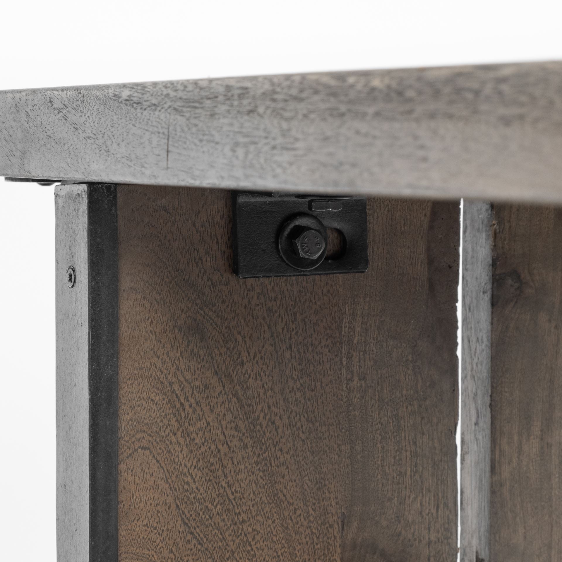 Ledger Bench Brown Wood | Black Metal - benches