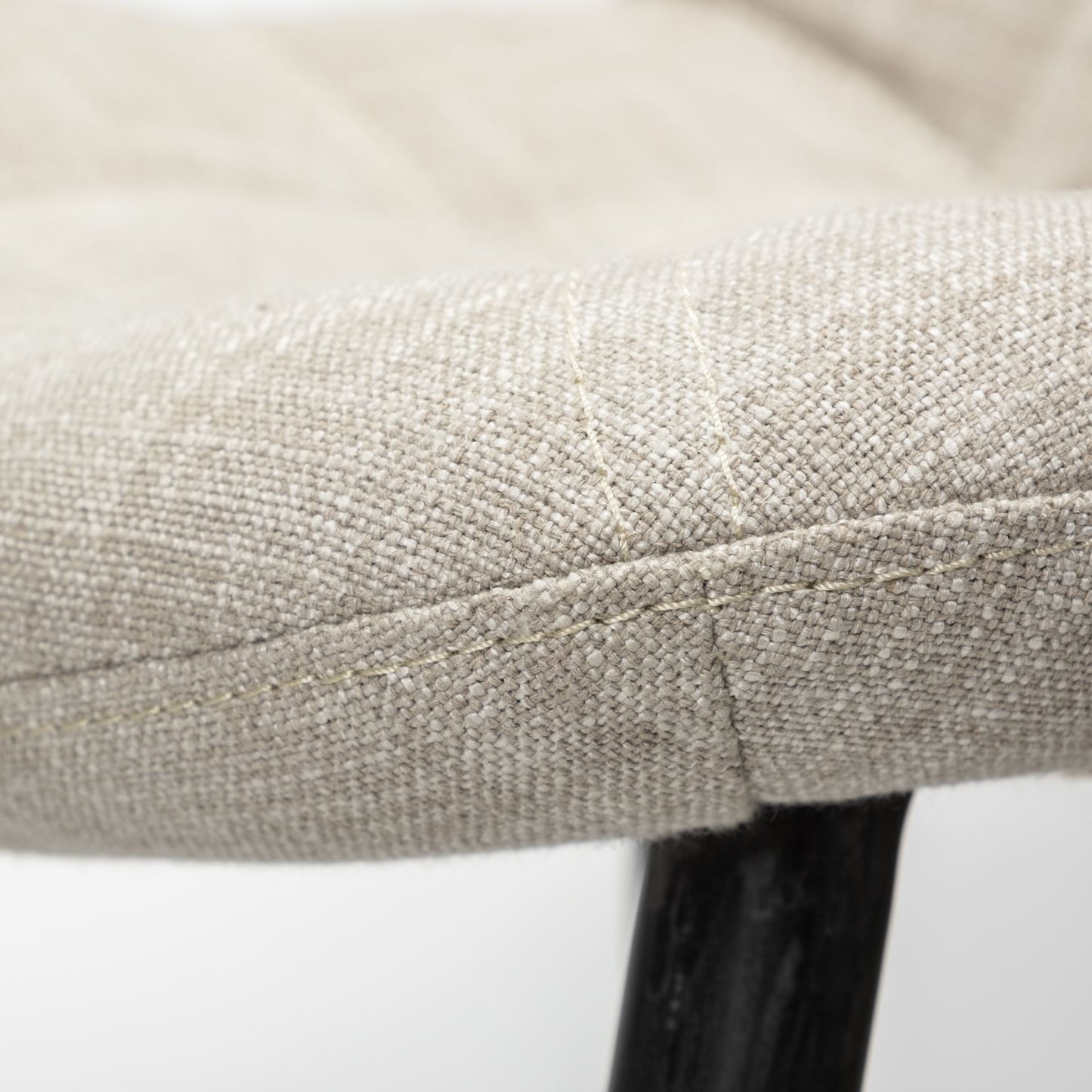 Barrow Dining Chair Beige Fabric | Black Metal - dining-chairs