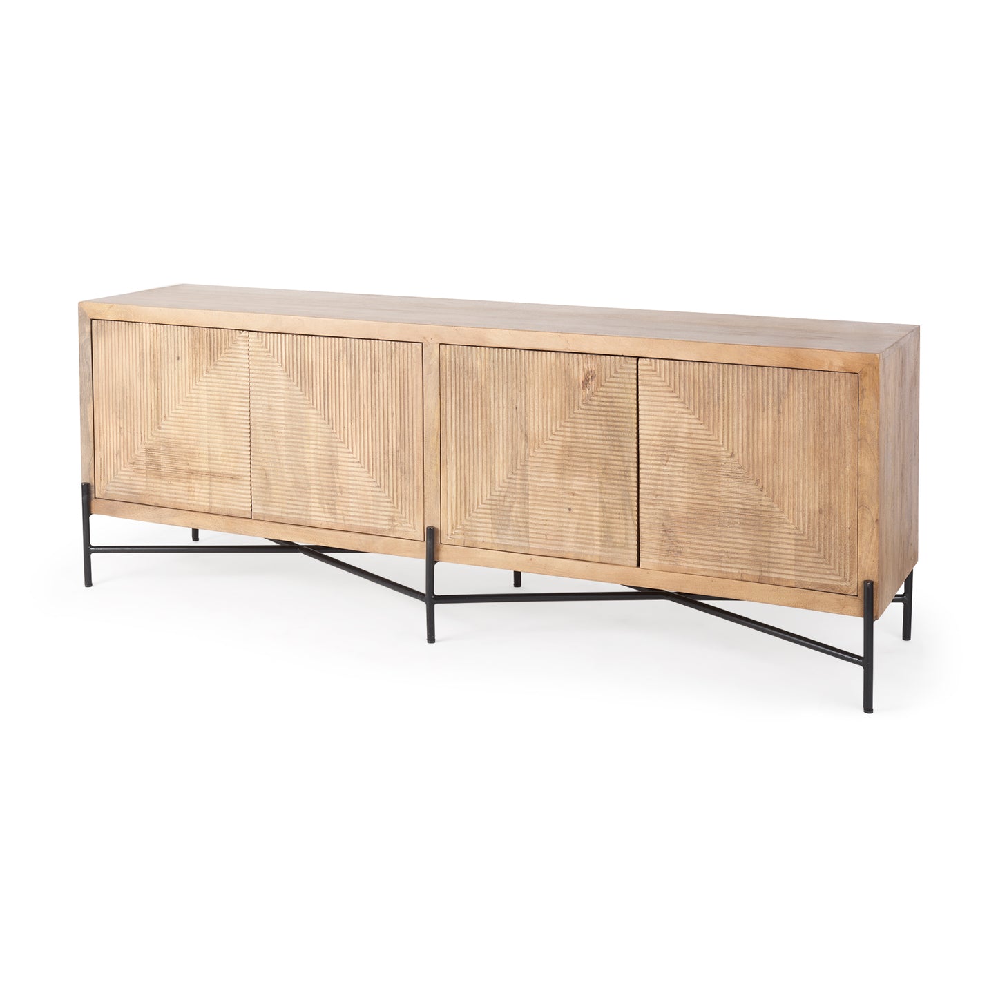 Cairo Sideboard Brown Wood | Black Metal