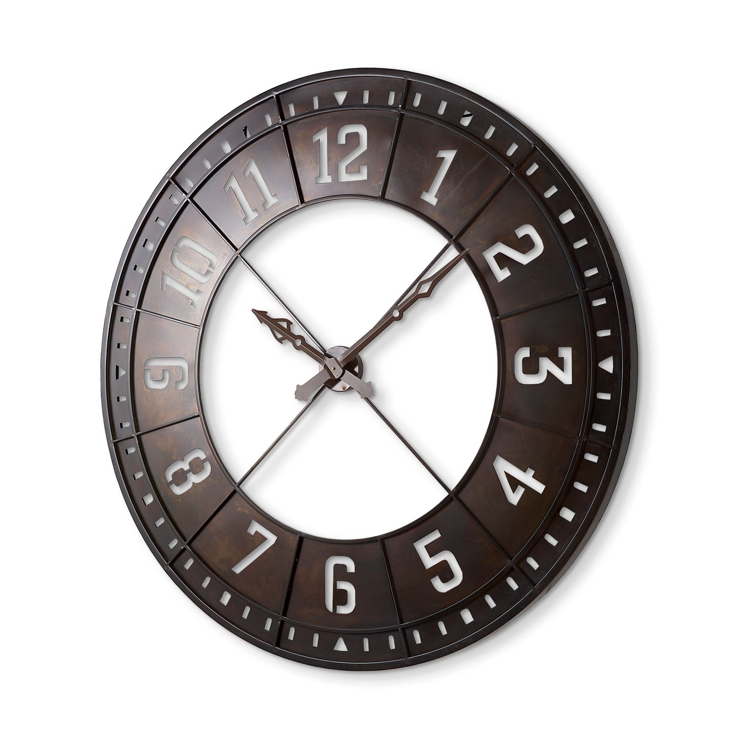 Newcastle Wall Clock Brown Metal | 57’’ - wall-clocks