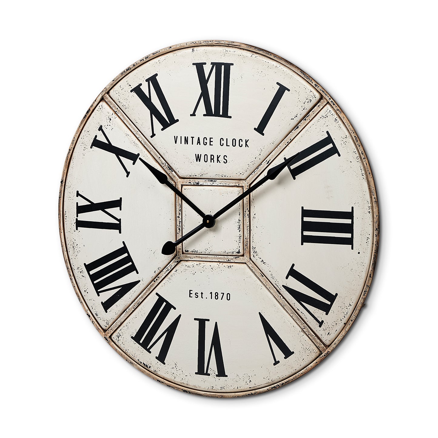 Norwich Wall Clock White Metal | 37’’ - wall-clocks