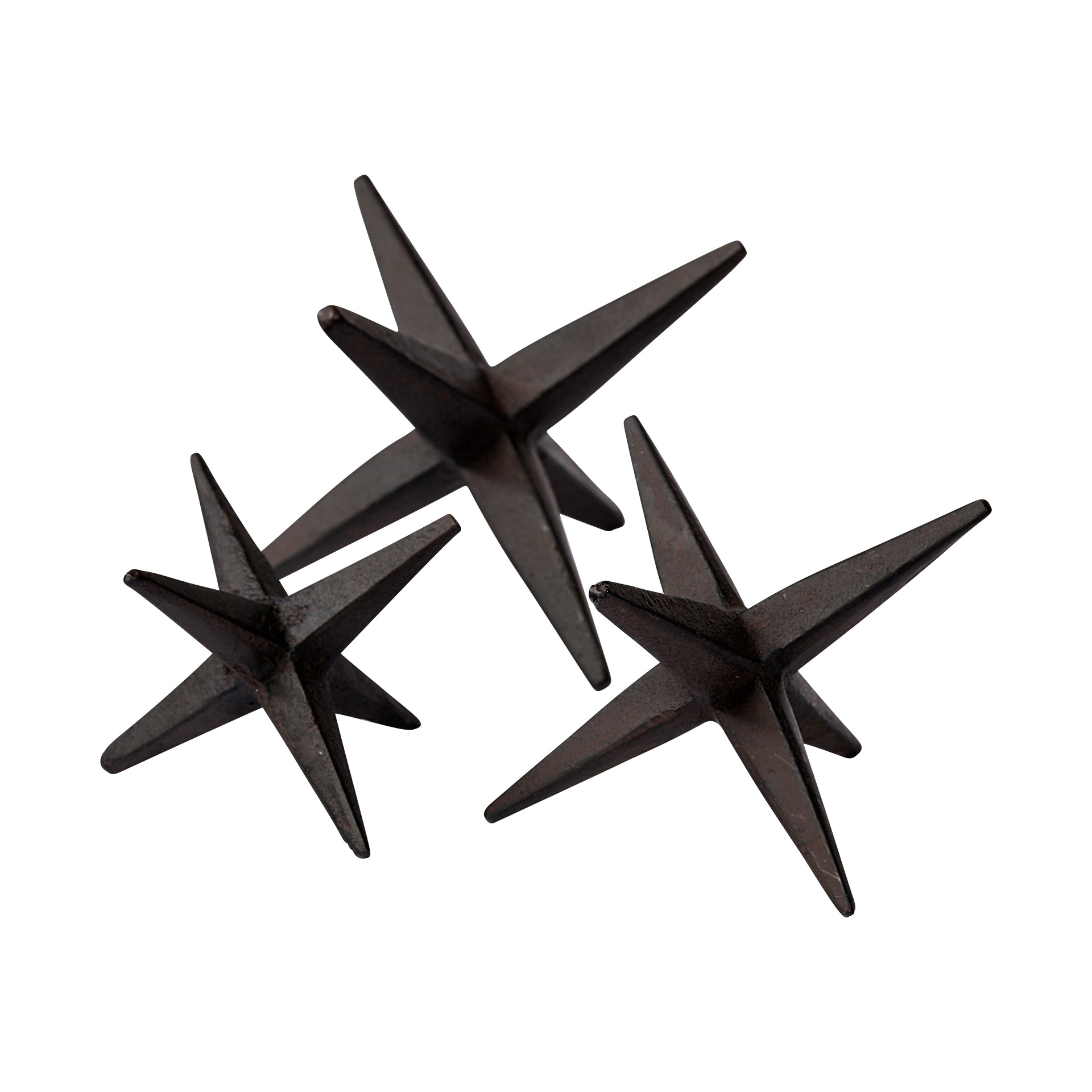 Rhea (Set of 3) Brown Cast Iron Small, Medium & Large Jacks