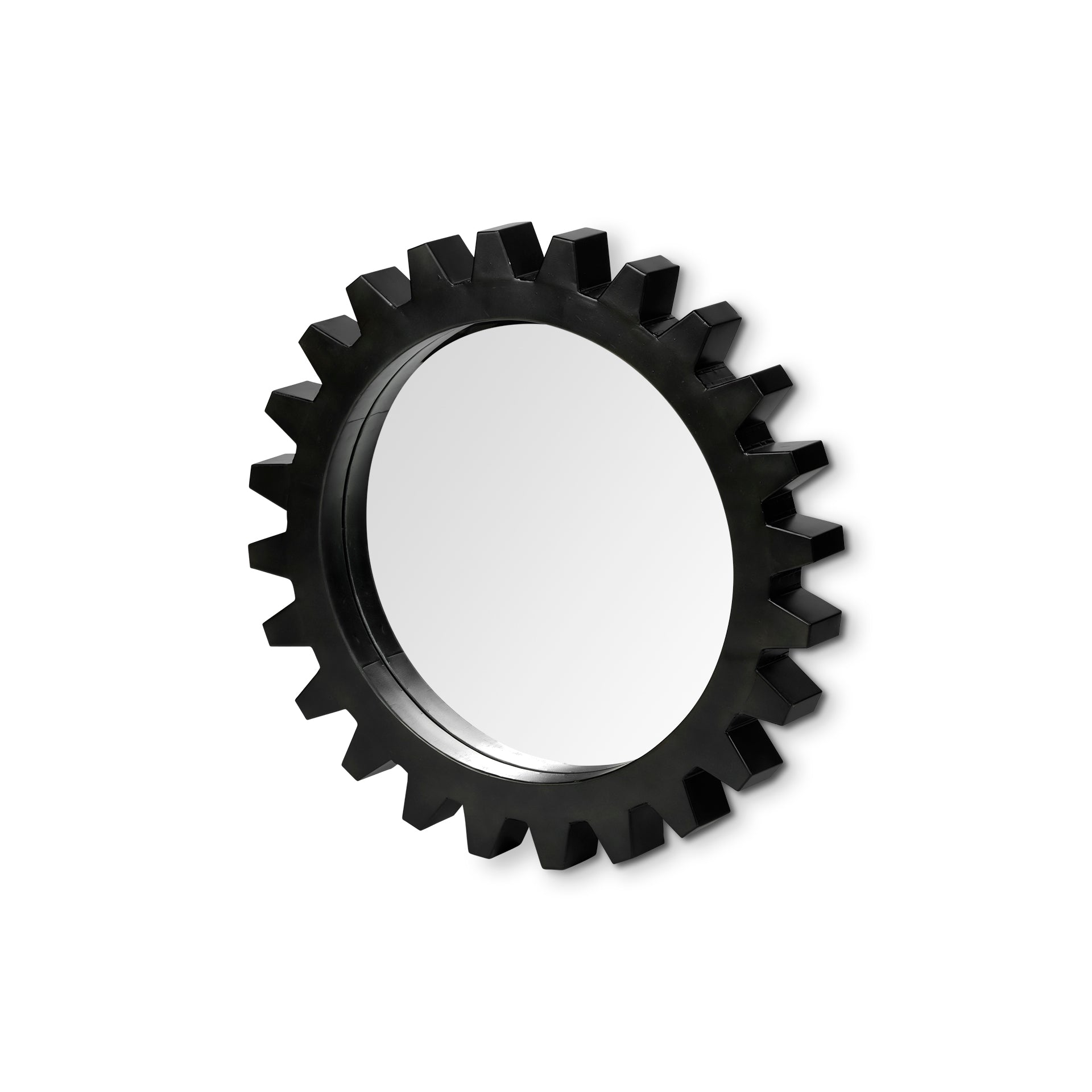 Cog Wall Mirror Alloy Black Metal | 26’’ - wall-mirrors-grouped