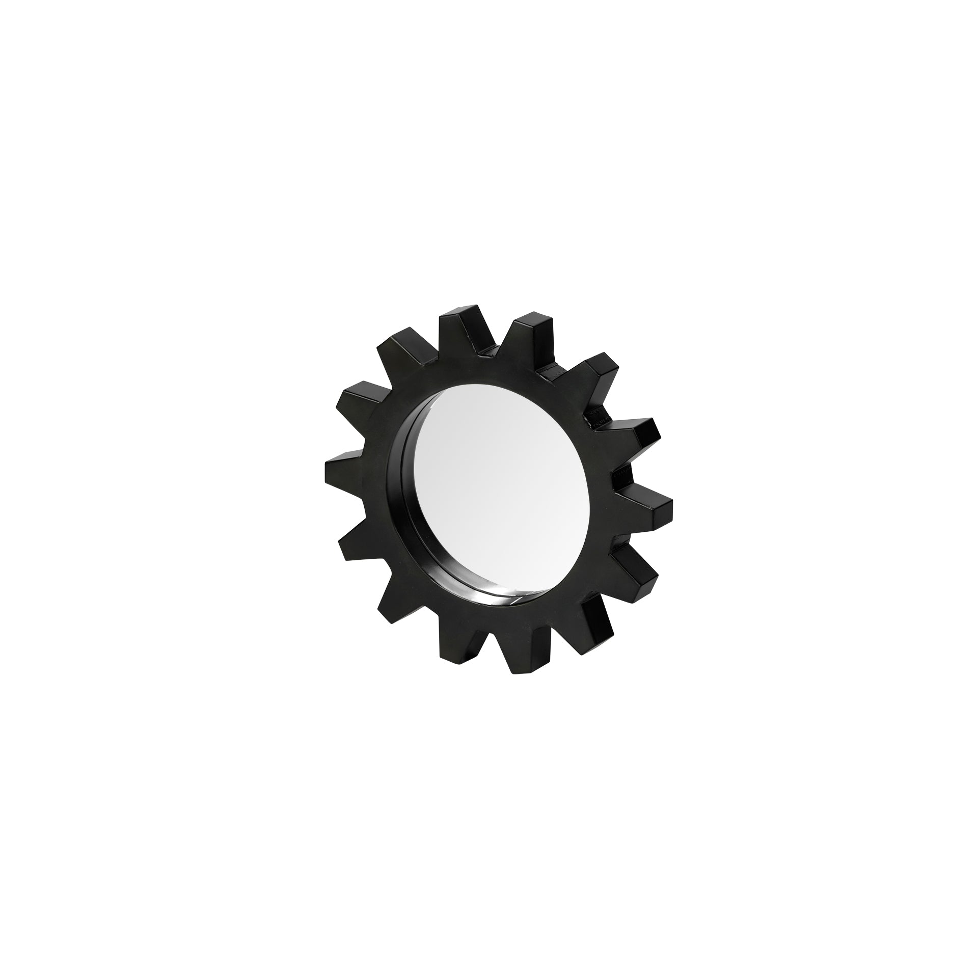 Cog Wall Mirror Alloy Black Metal | 17’’ - wall-mirrors-grouped