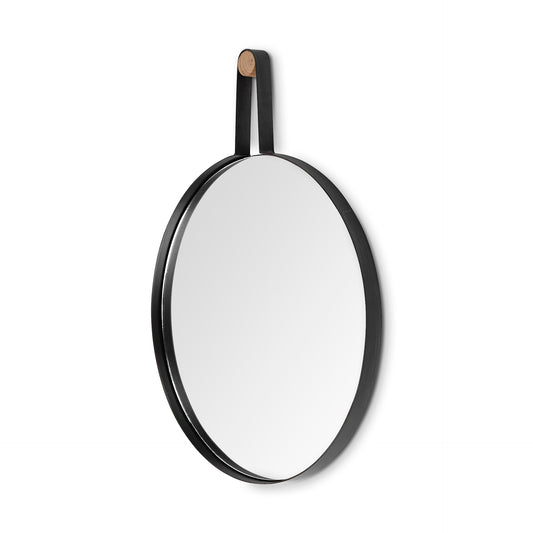 Collie Wall Mirror Black Metal | 20’’ - wall-mirrors-grouped