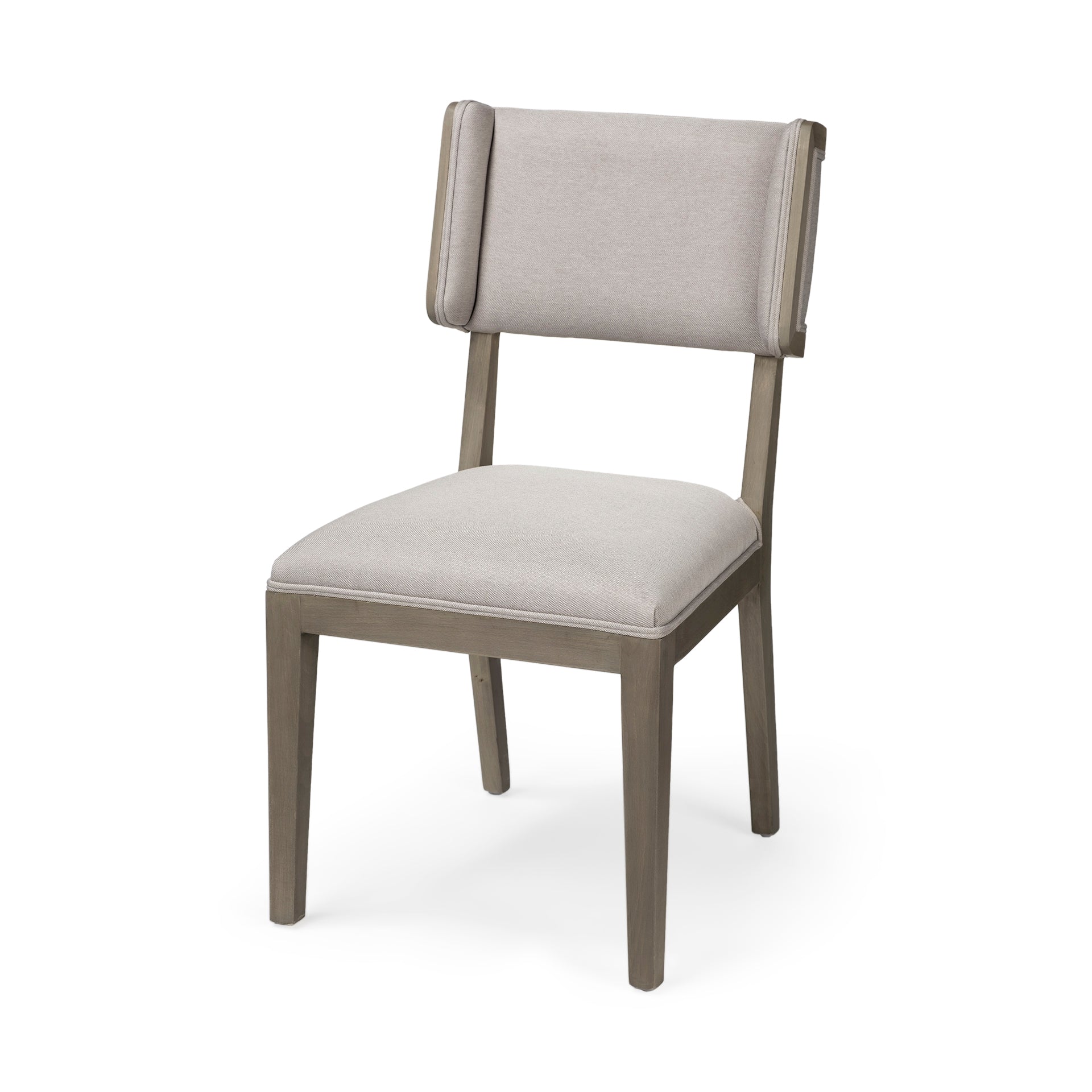 Tenton Dining Chair Gray Fabric | Gray Wood - dining-chairs