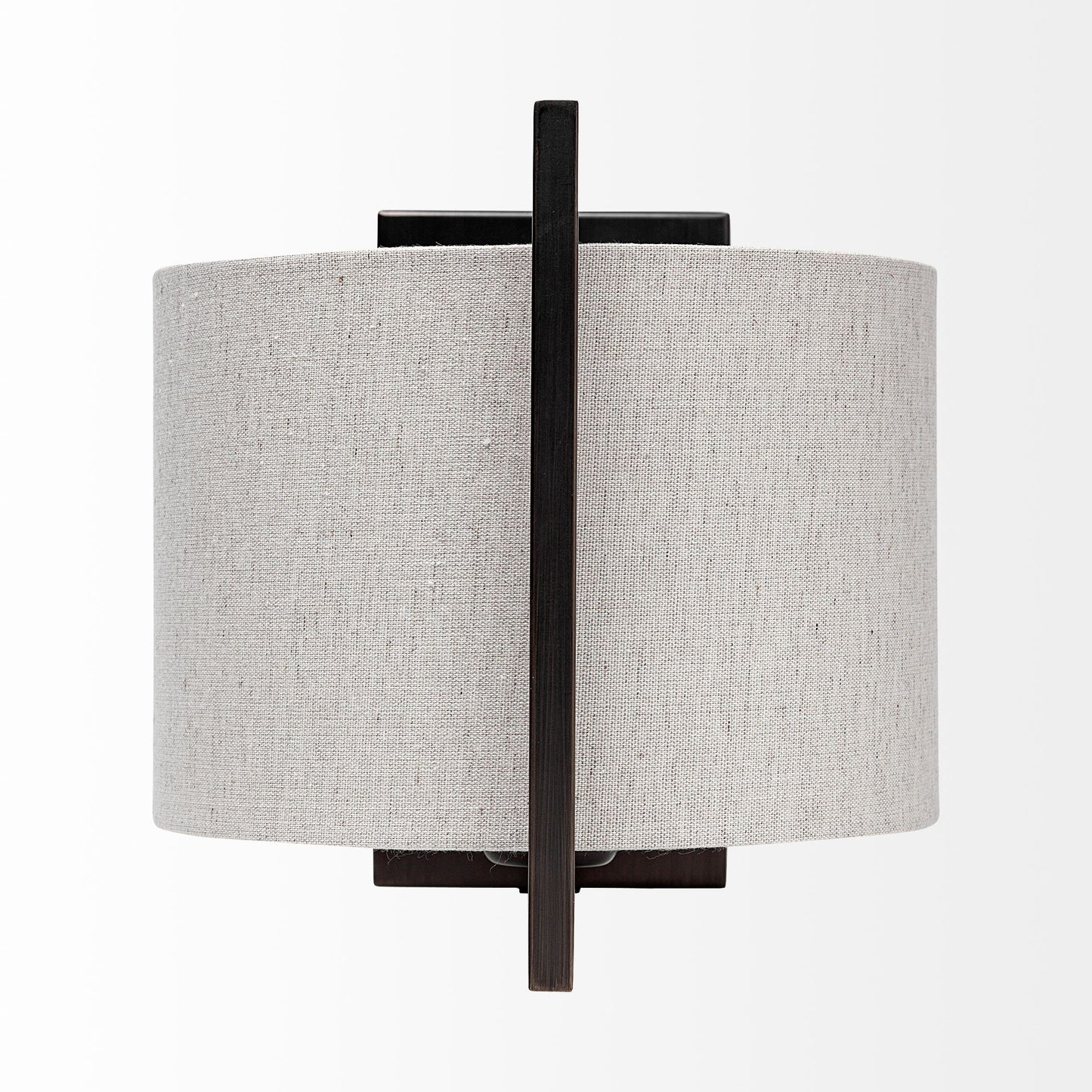 Smithe Wall Sconce Black Metal | Cream Shade