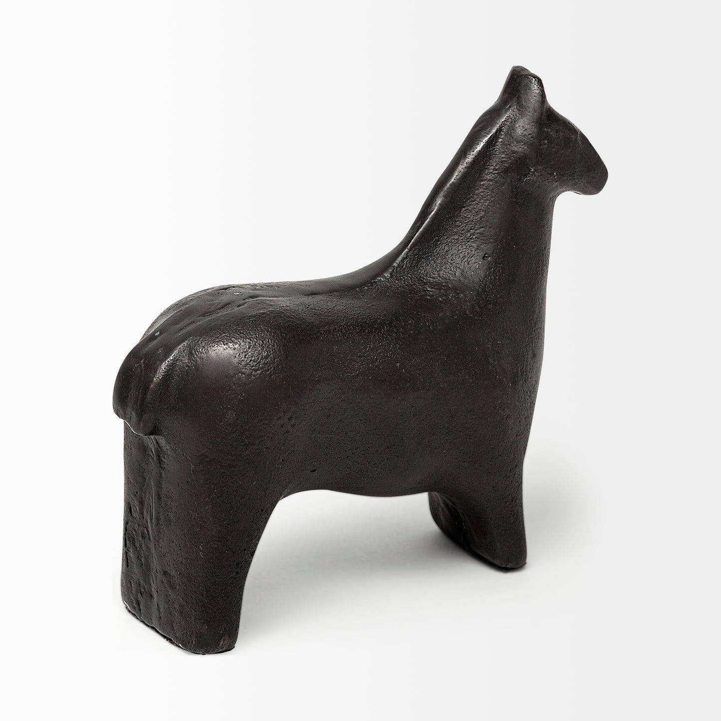 Sphynx II 7L x 2W Black Cast Aluminum Horse Shaped Object