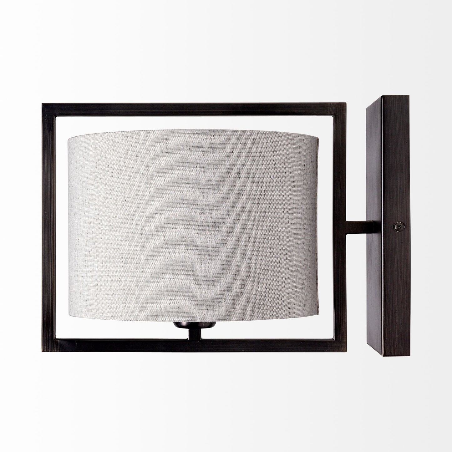 Smithe Wall Sconce Black Metal | Cream Shade