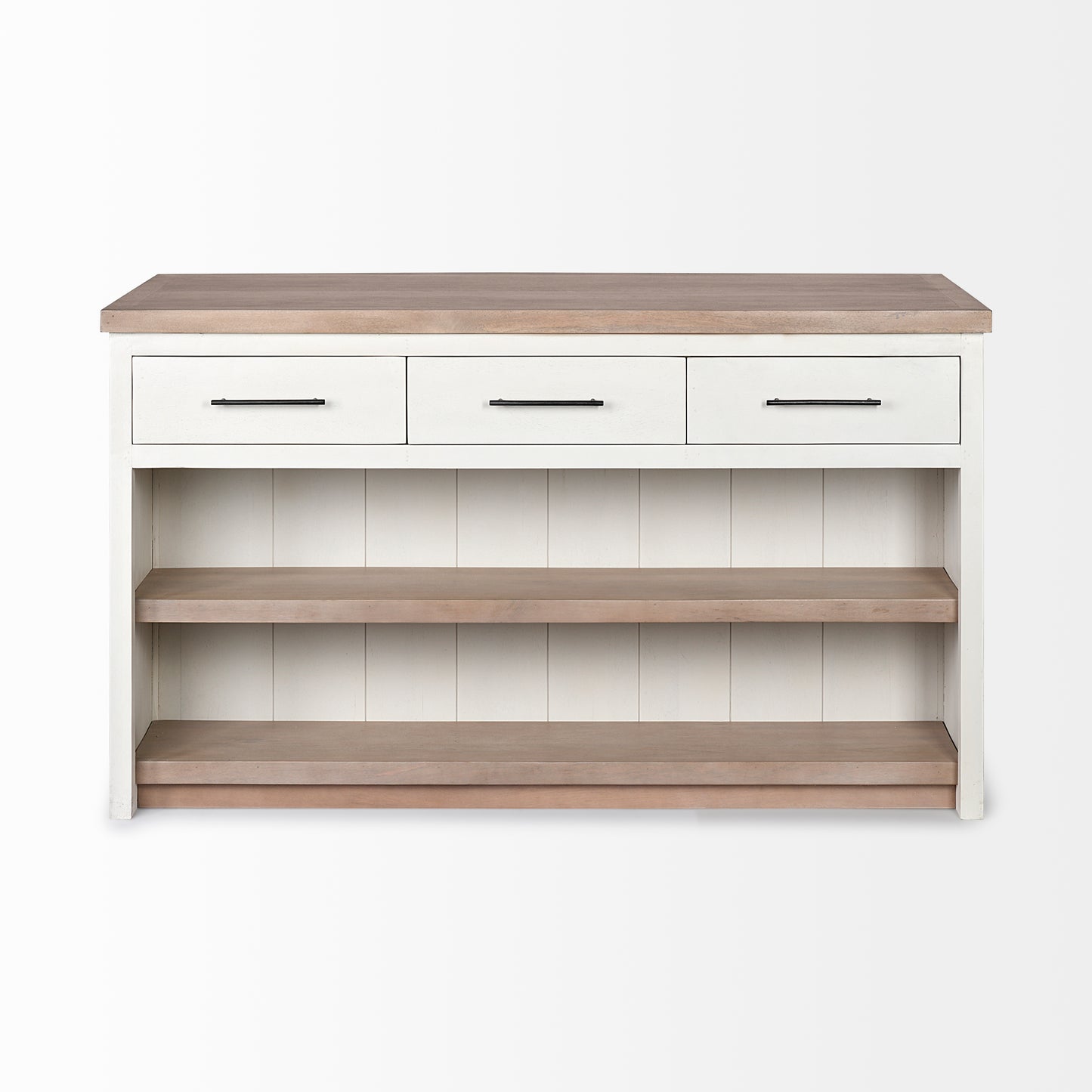 Fairview Kitchen Island White Wood | Brown Wood - kitchen-islands