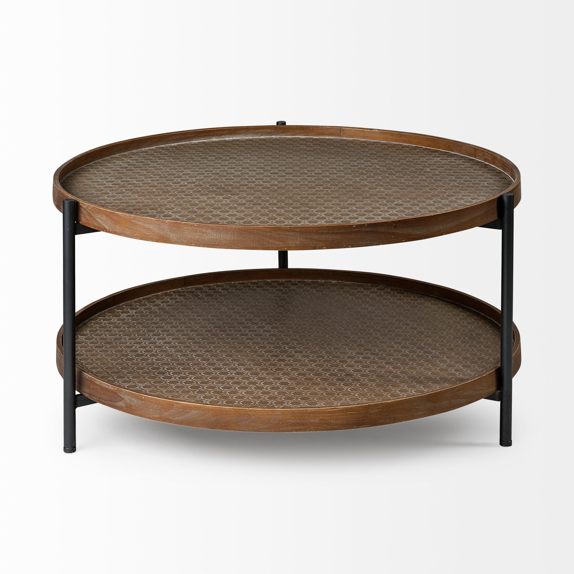 Kade Coffee Table Brown Wood | Black Metal - coffee-tables