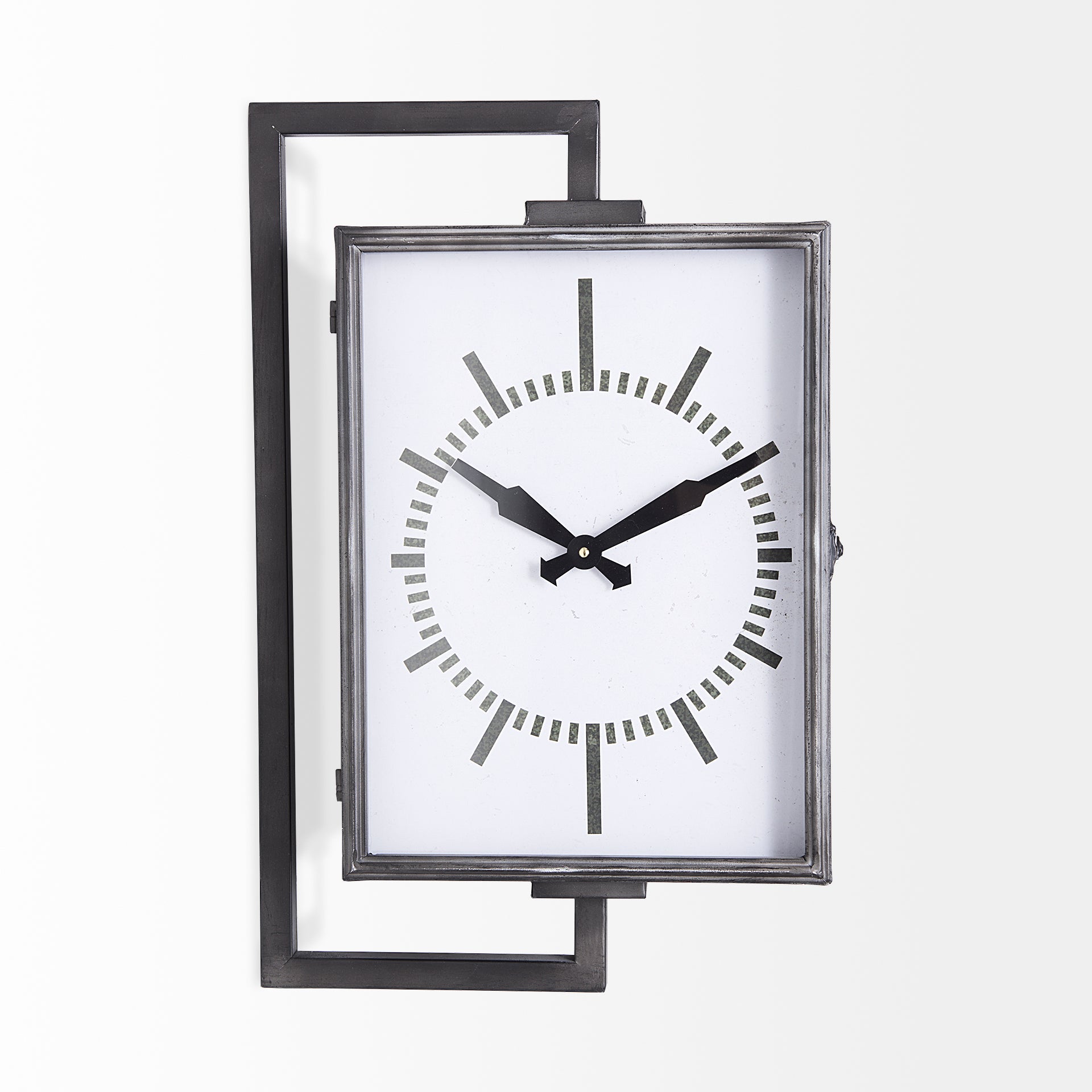 Hagar Wall Clock Gray Metal - wall-clocks