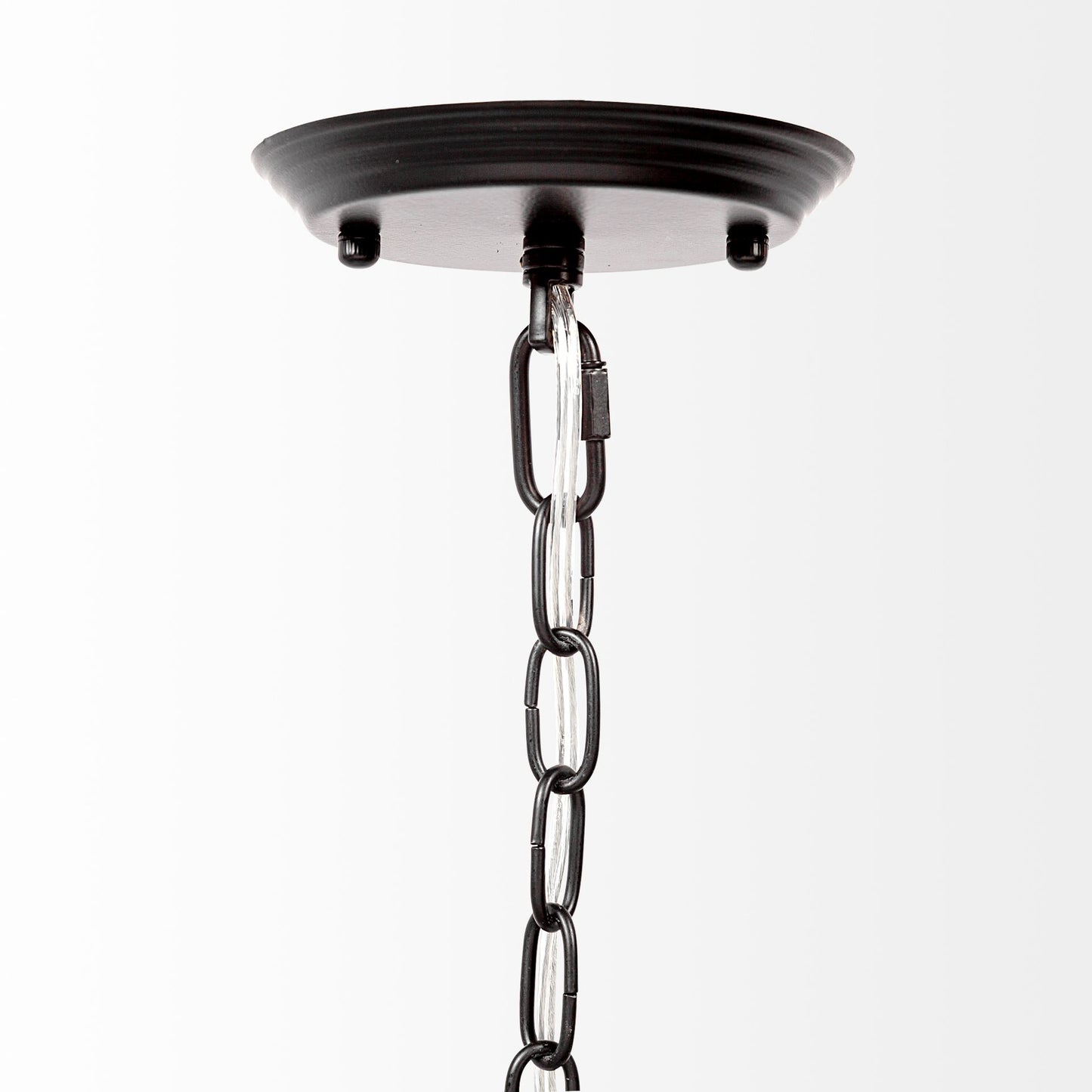 Decamp I (47.2"x36.2") Black Metal Chassis Glass Tube Twelve Light Chandelier