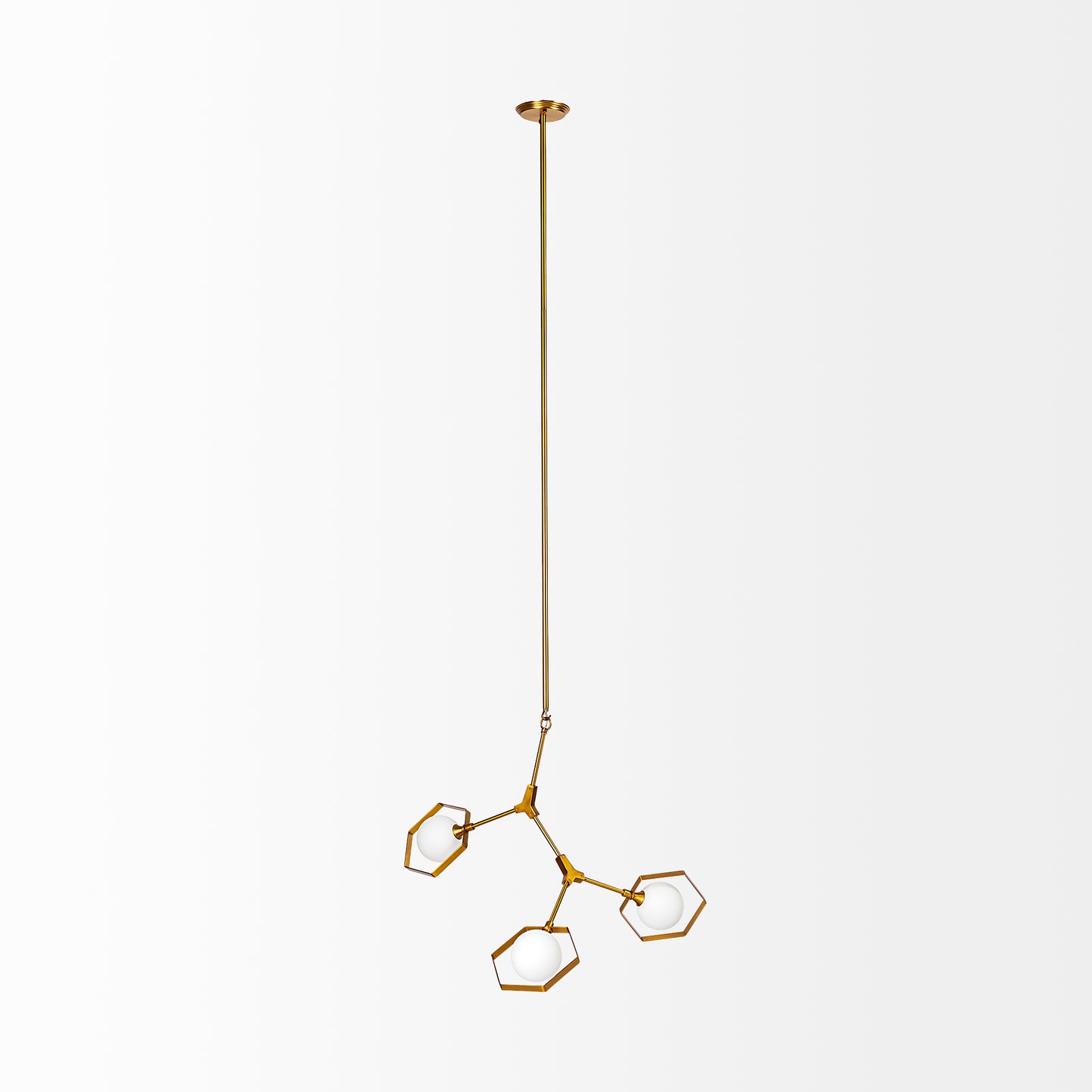 Desousa Chandelier Brass Metal - chandeliers