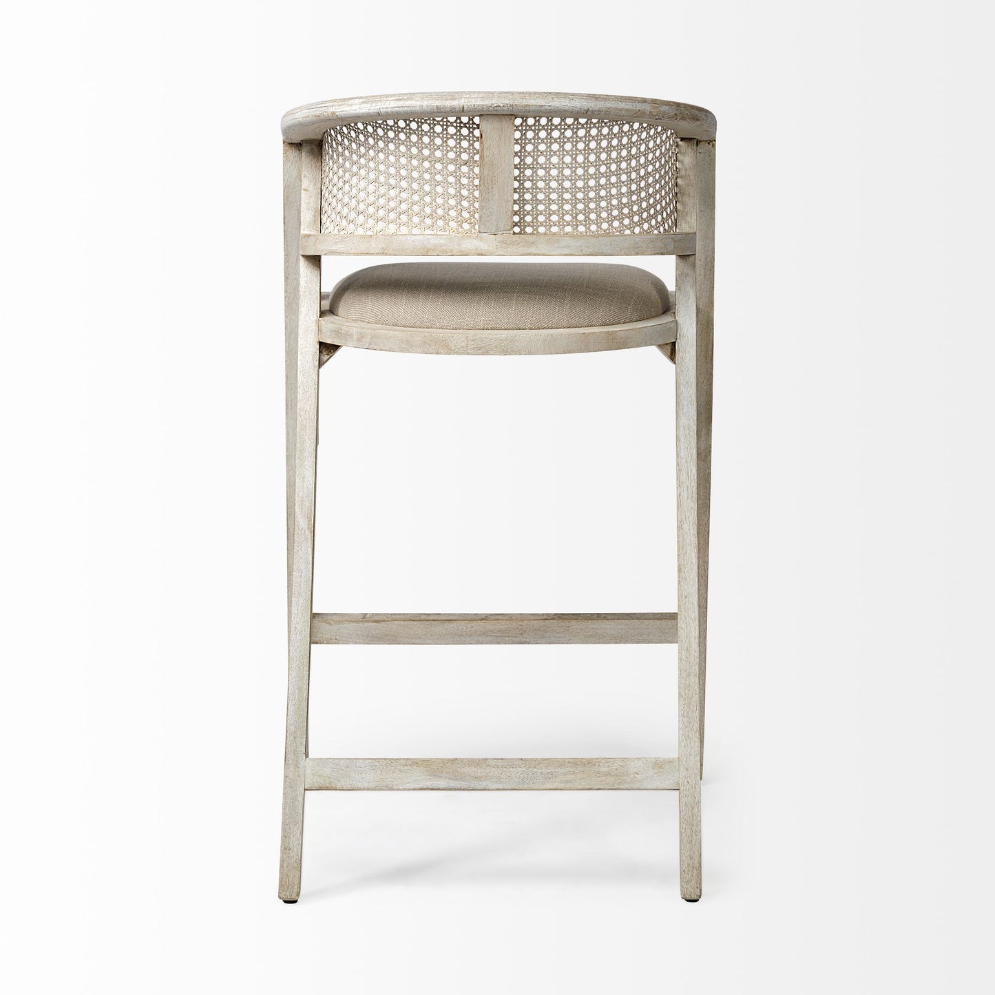 Tabitha Upholstered Seat Bar Counter Stool Beige Fabric | Blonde Wood | Bar - bar-stools