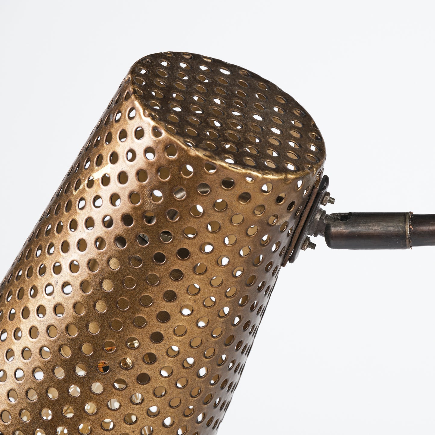 Wesley II (22.4"H) Gold/Black Perforated Metal Shade Table Lamp