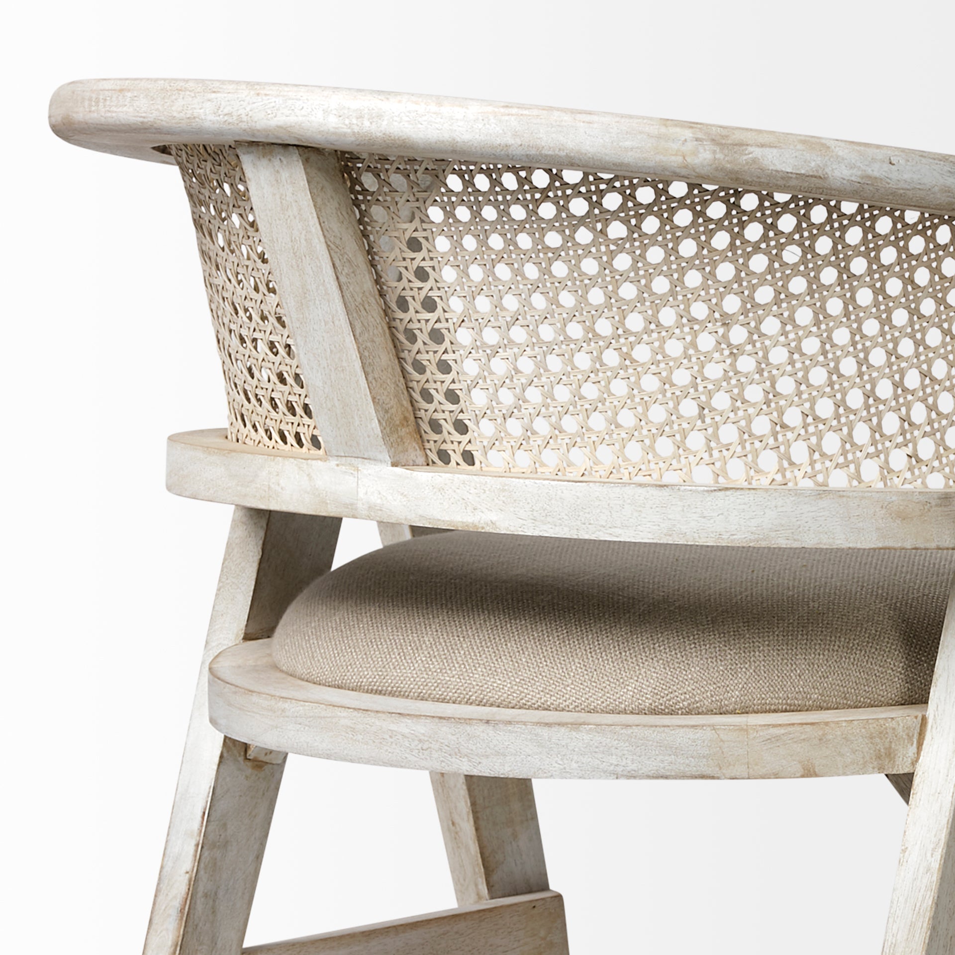 Tabitha Upholstered Seat Bar Counter Stool Beige Fabric | Blonde Wood | Bar - bar-stools